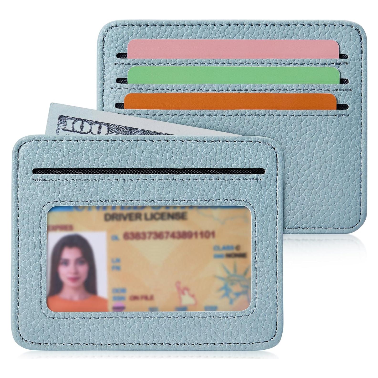 Cartera Minimalista Mayski RFID Azul para Mujeres y Hombres