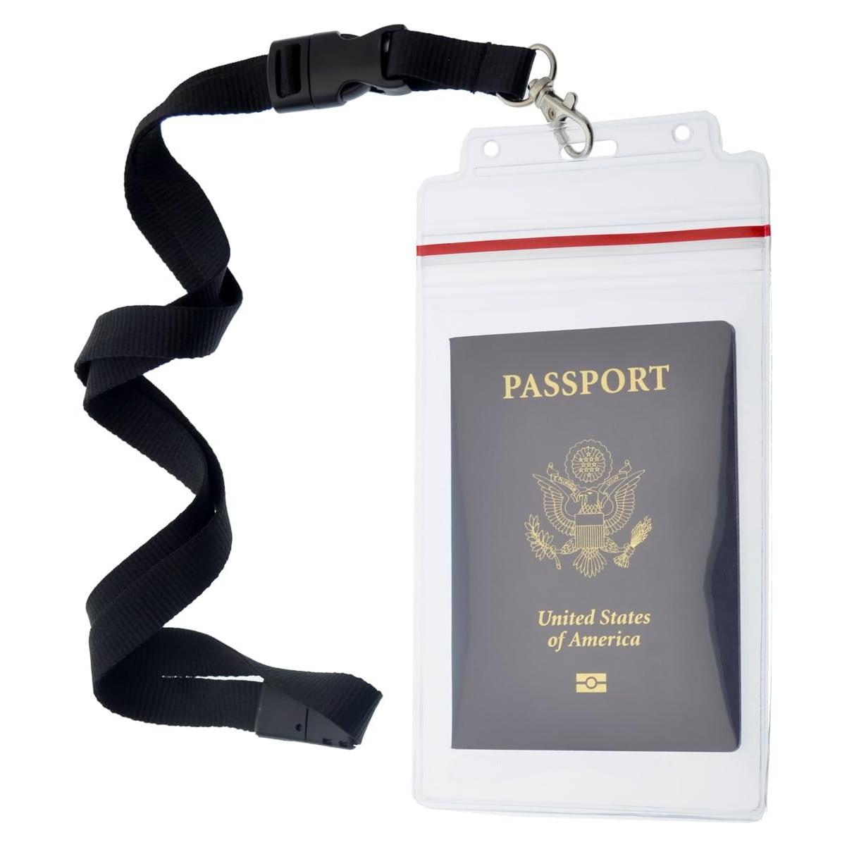 Porta Pasaportes 2 Paquete Specialist ID Negro Impermeable