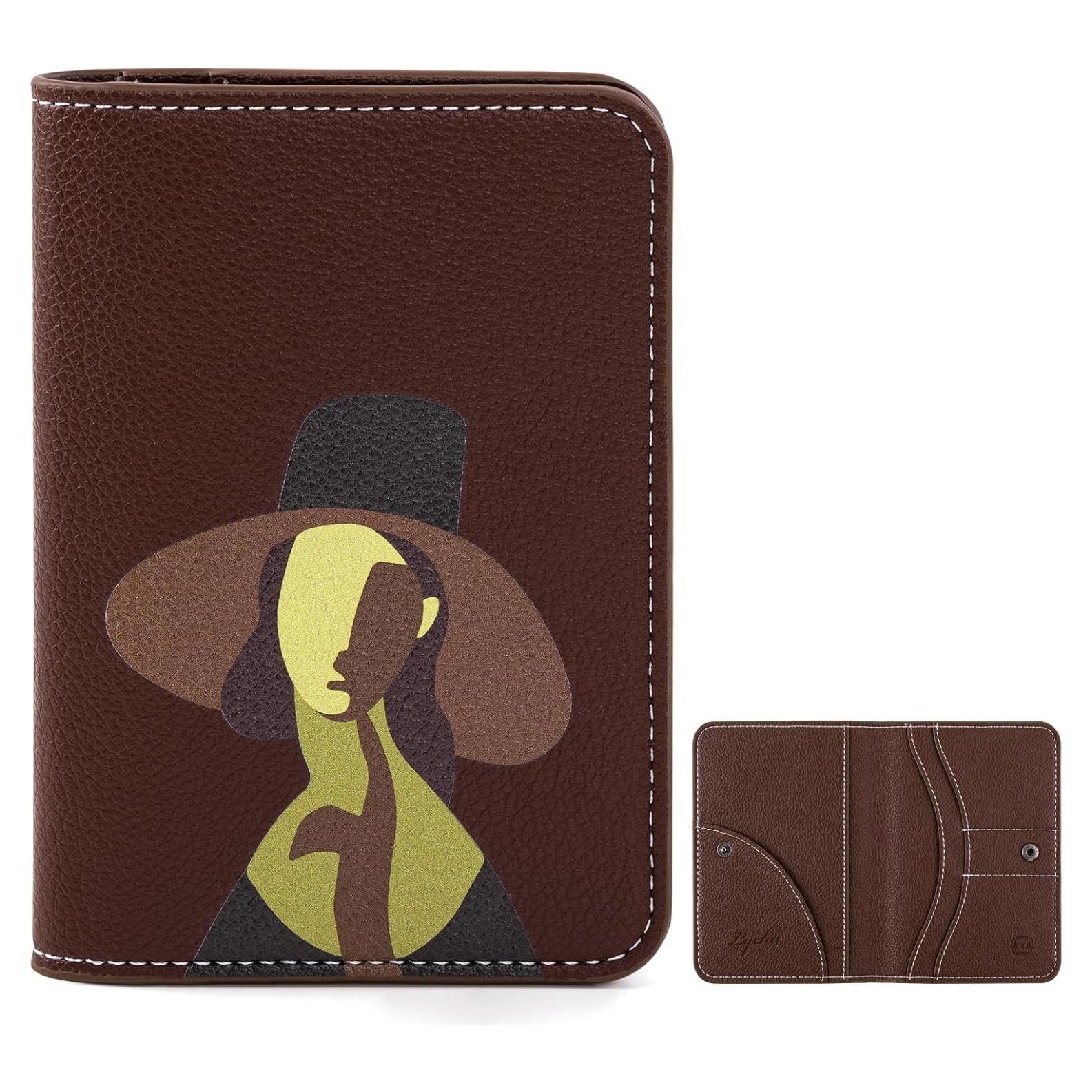 Portafolio de Pasaporte Lychii Chocolate con Bloqueo RFID