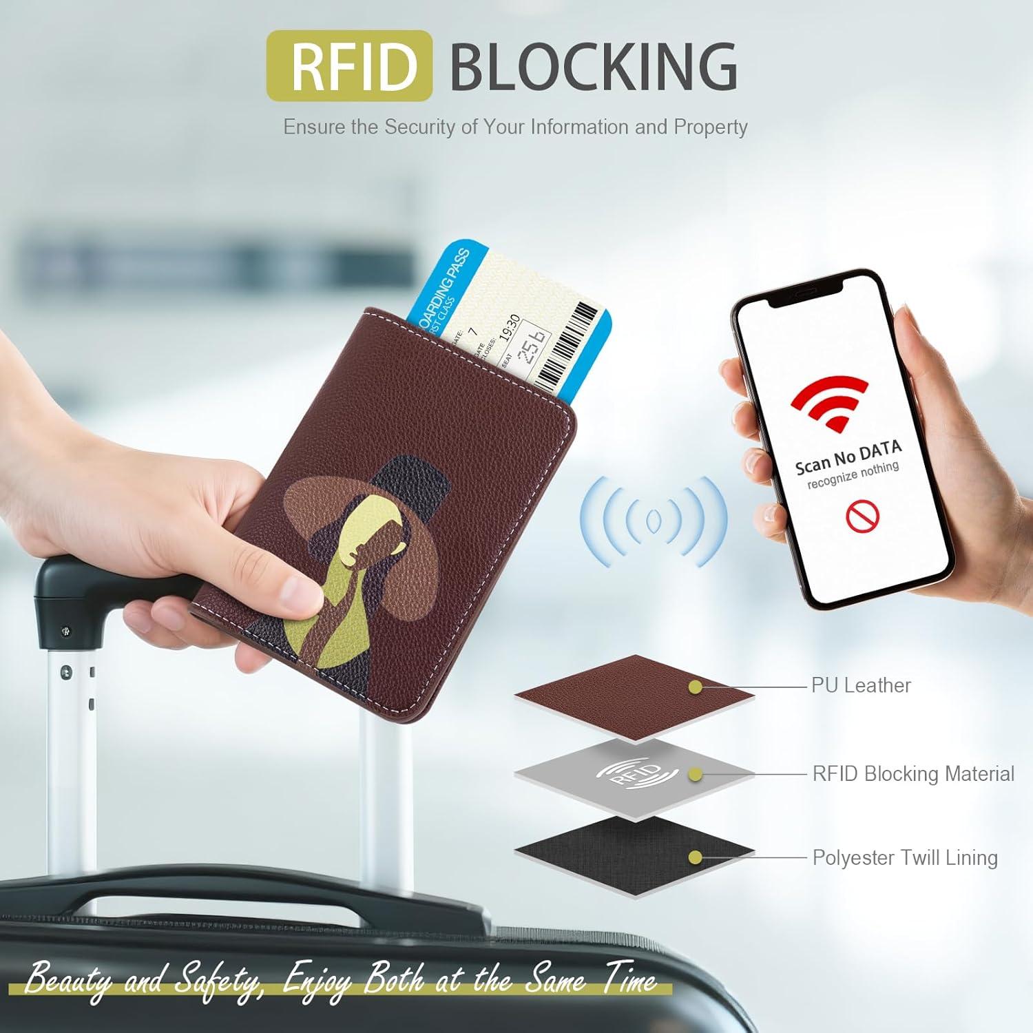 Portafolio de Pasaporte Lychii Chocolate con Bloqueo RFID