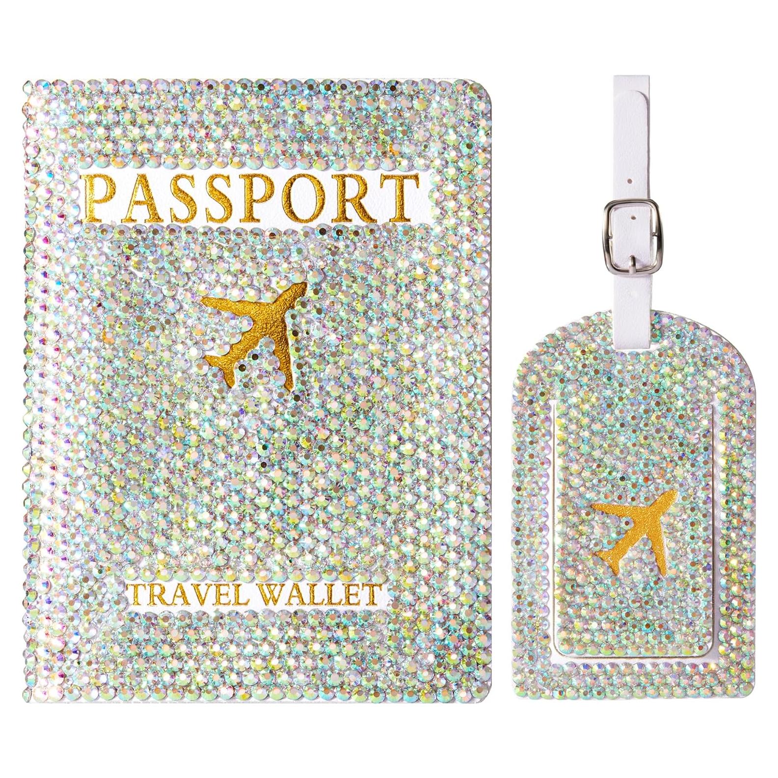 Portafolios de Pasaporte SlowVibes con Etiqueta de Equipaje Brillante