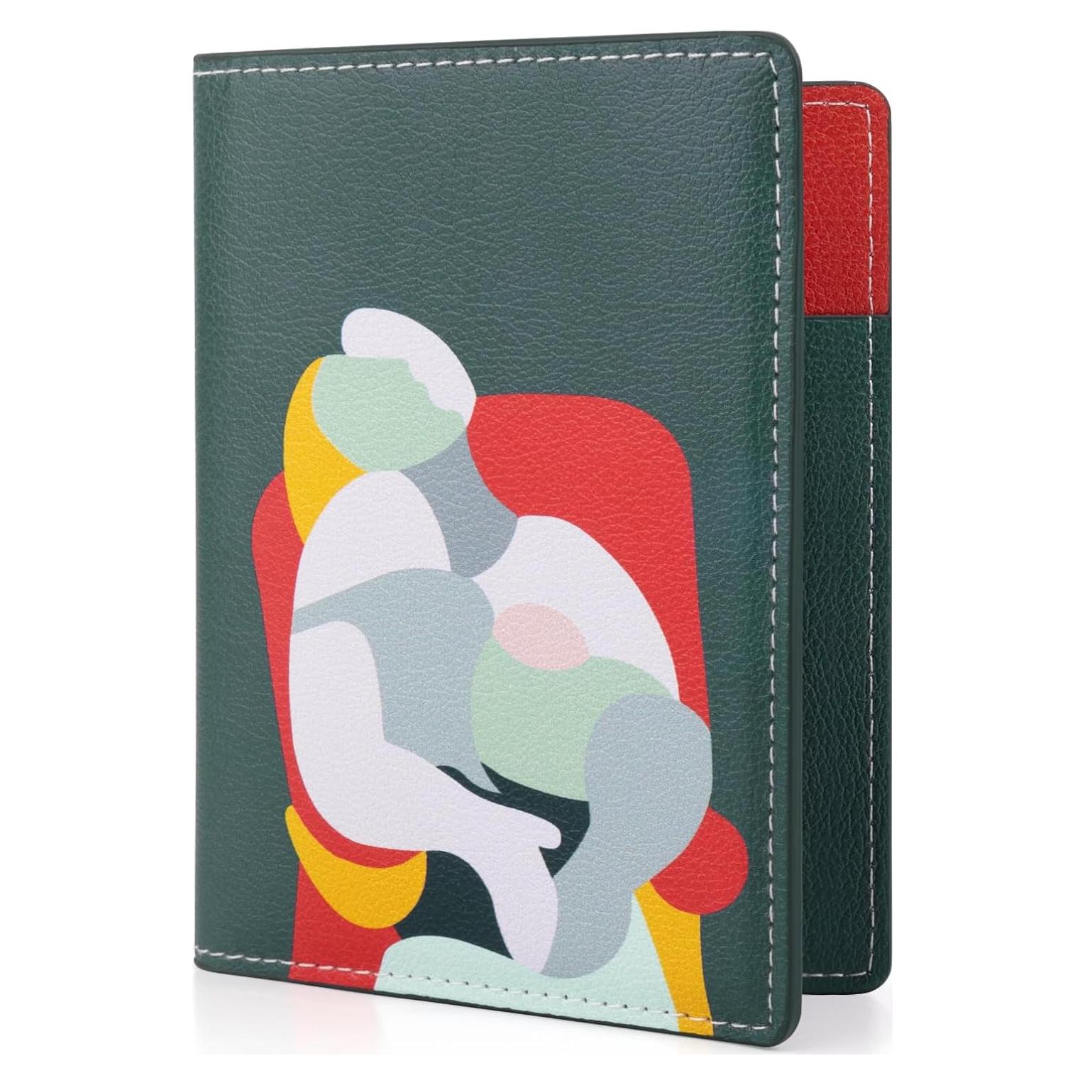 Funda para Pasaporte Lychii Verde Oscuro con Bloqueo RFID