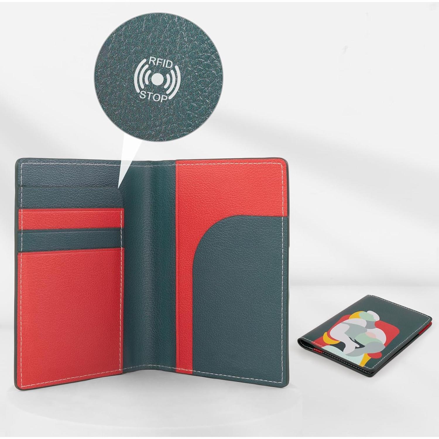 Funda para Pasaporte Lychii Verde Oscuro con Bloqueo RFID