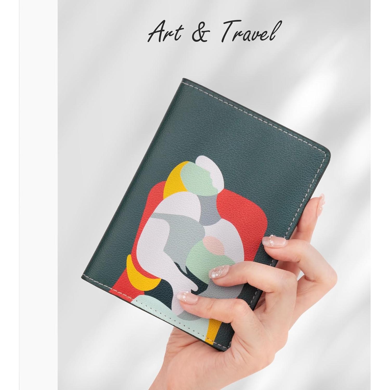 Funda para Pasaporte Lychii Verde Oscuro con Bloqueo RFID