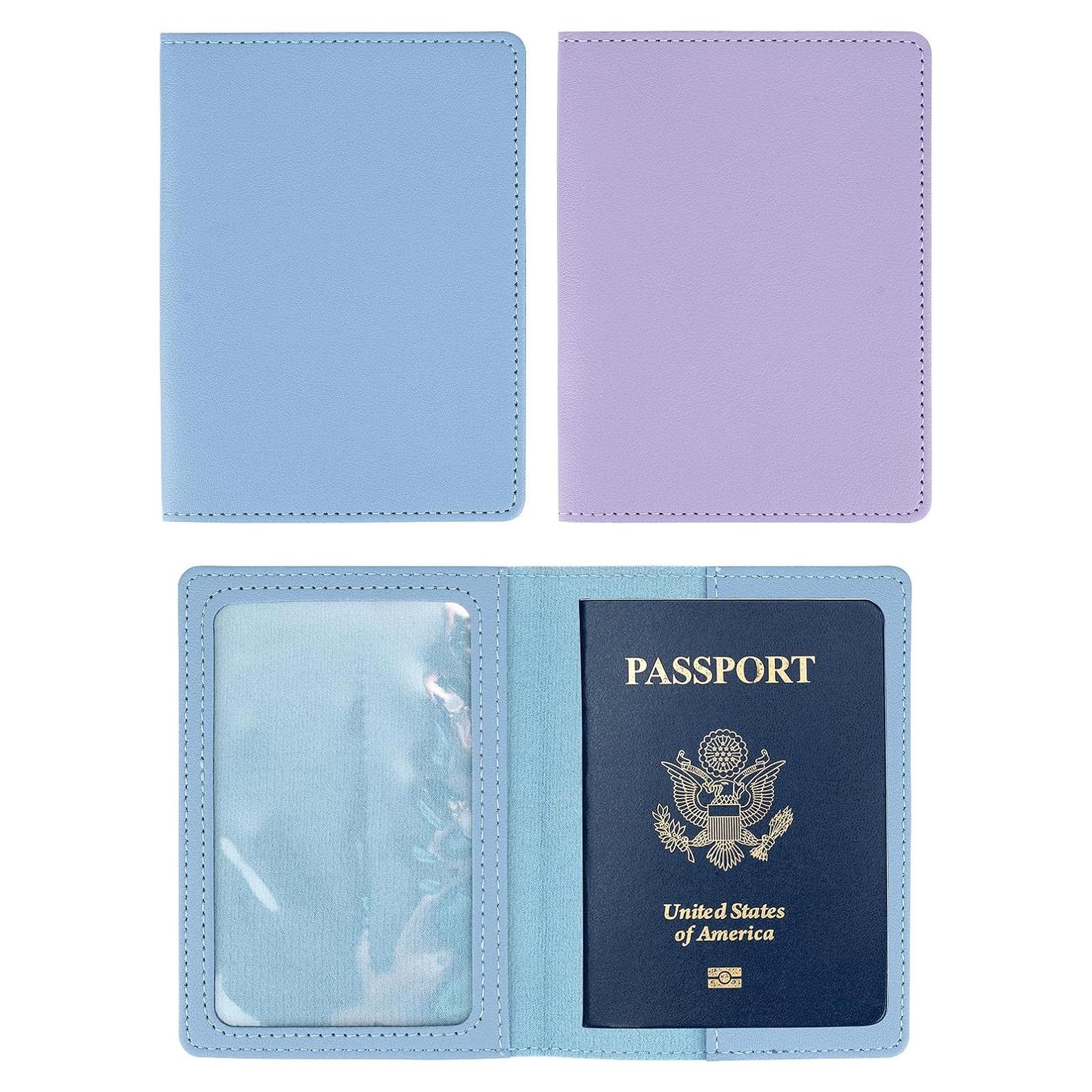 2 Fundas de Pasaporte y Tarjeta de Vacuna Arouselove PU