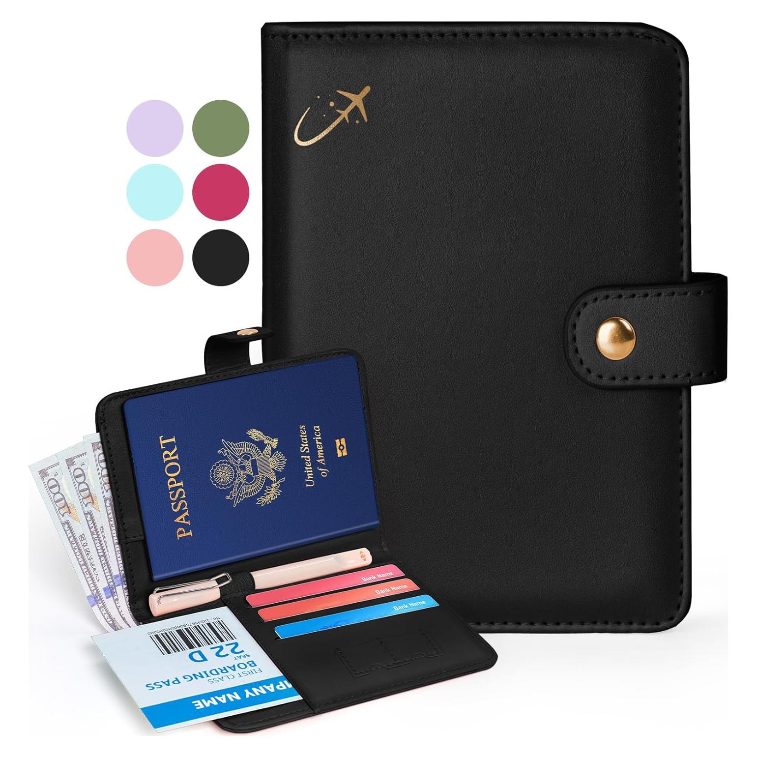 Funda de Pasaporte Forvencer con Bloqueo RFID y Bolsillo