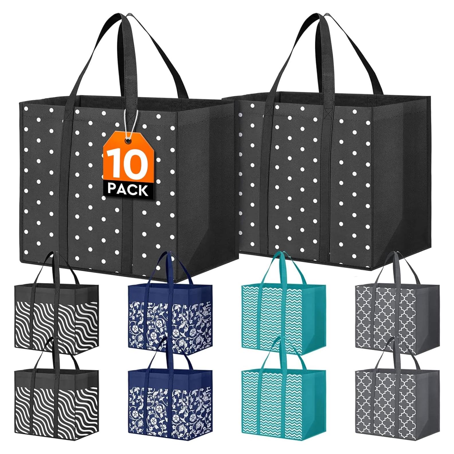 Pack de 10 Bolsas de Compras Reutilizables Fabtotes 35L