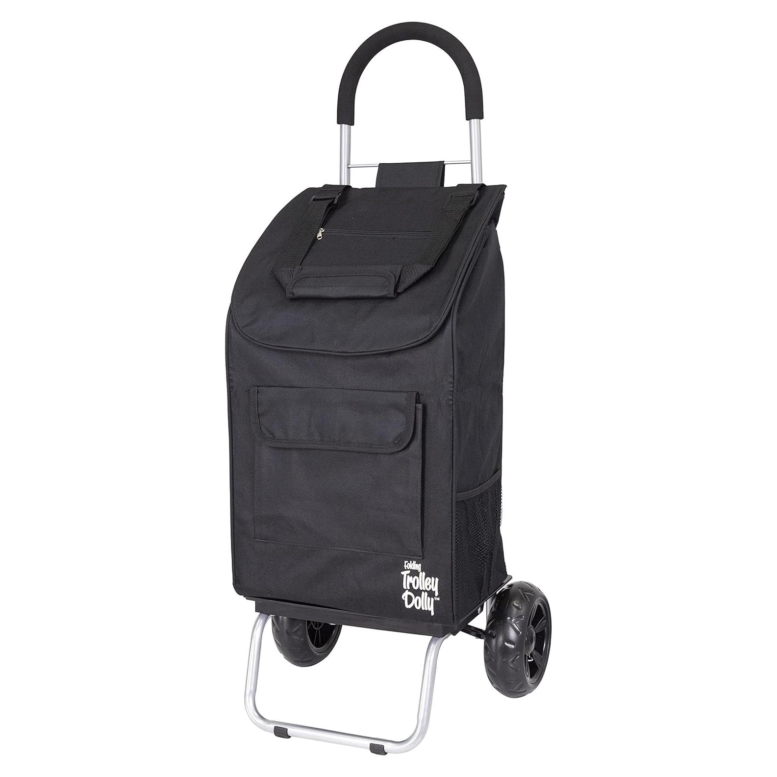 Carro de Compras Plegable Trolley Dolly dbest Products Negro