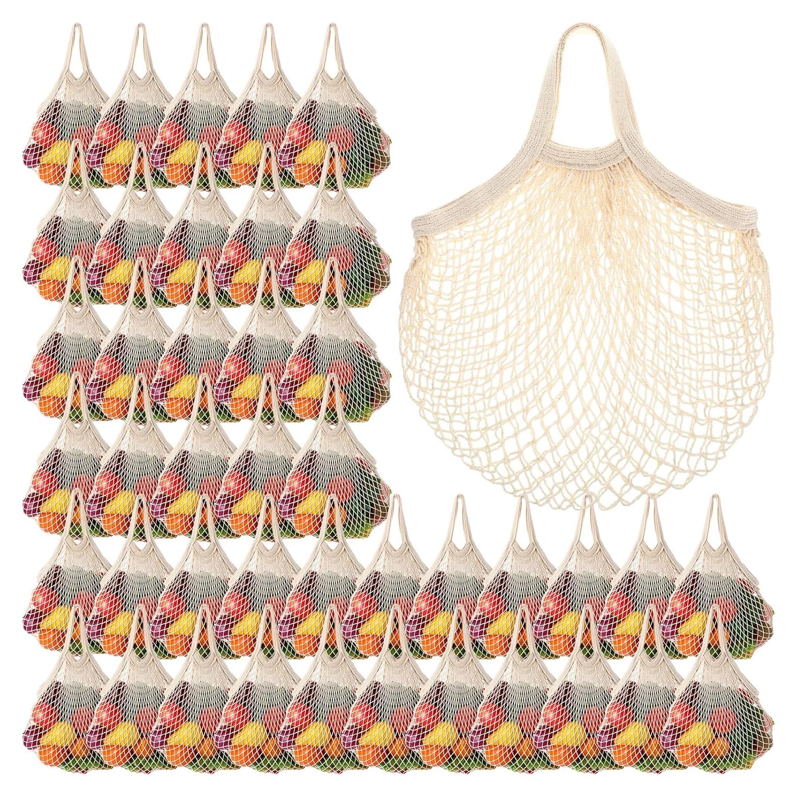 50 Bolsas de Malla de Algodón Reutilizables Paterr - Beige