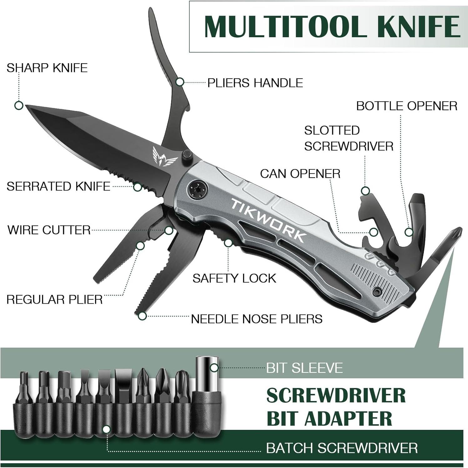 Cuchillo de bolsillo TIKWORK multitool para hombres 0.41 kg