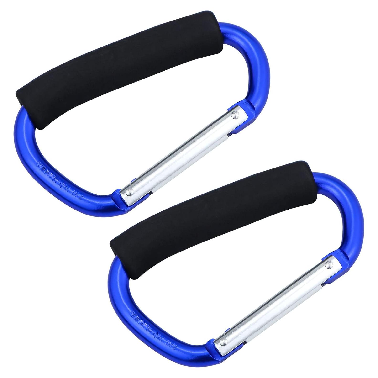 JIALEEY Bolsa de Compras Multiusos con Gancho - Paquete de 2, Azul