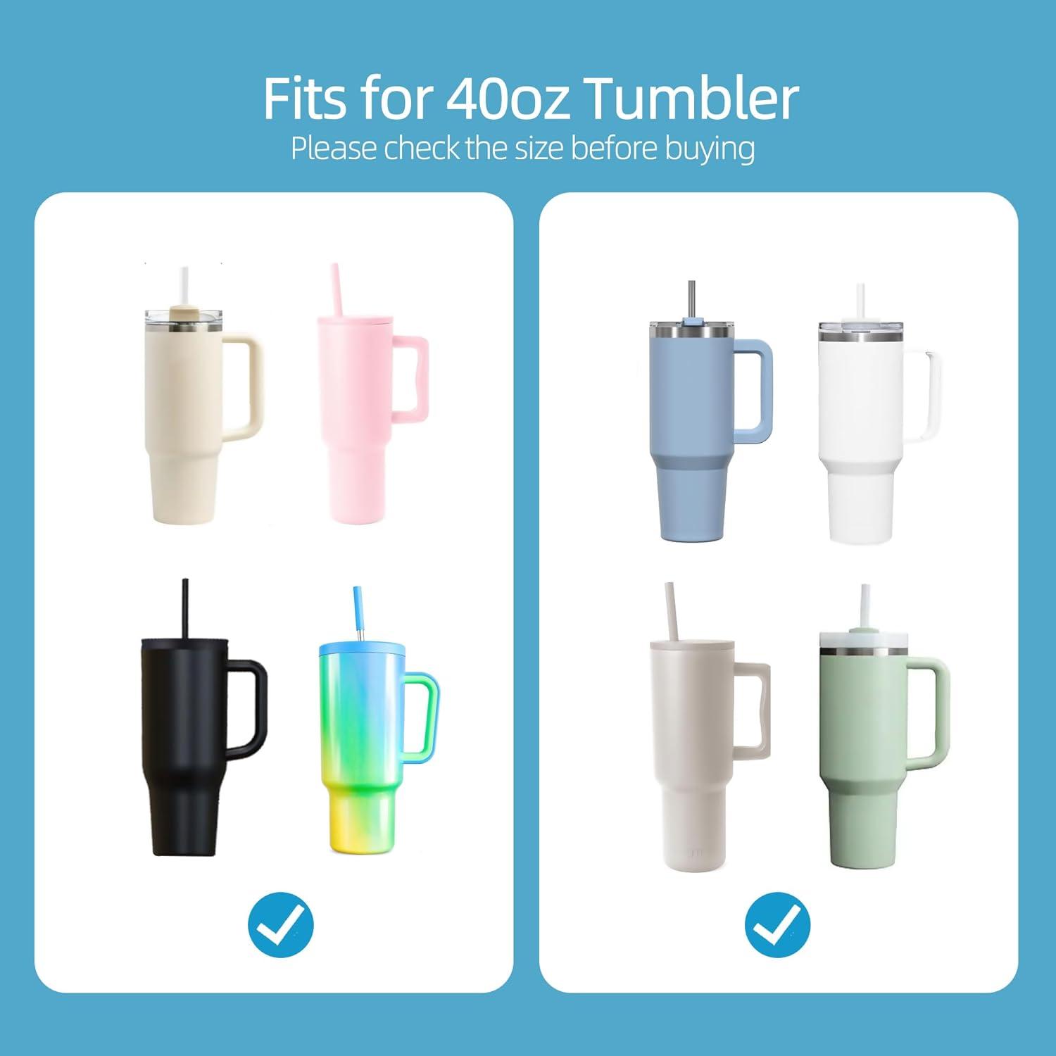 Pajitas de Metal Reutilizables JINRICH 40 oz con Silicona 6 Pcs