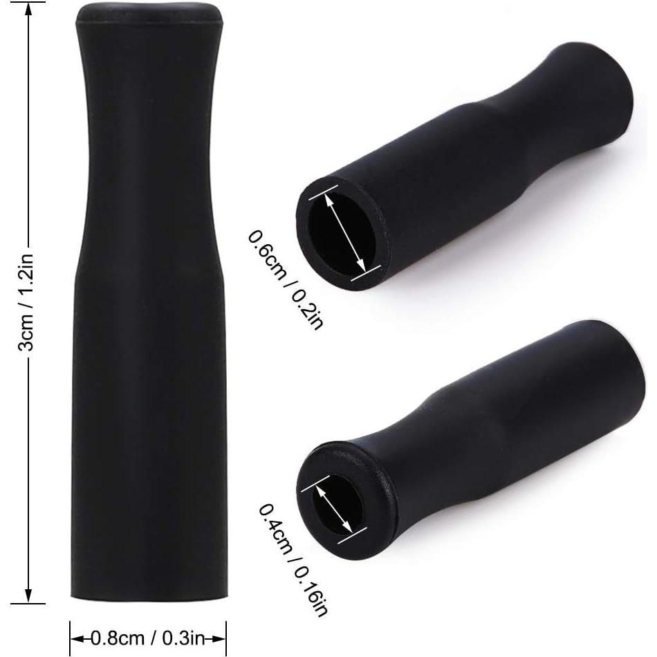 22 Puntas de Silicona Reutilizables Accmor para Pajitas de Metal 6mm