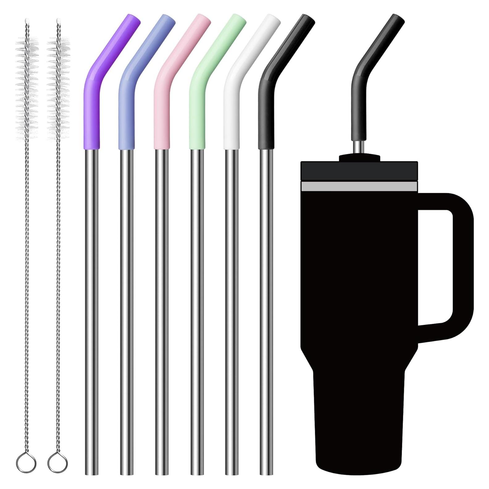 Popotes Metálicos Reutilizables Lpaacat para Taza 40 oz