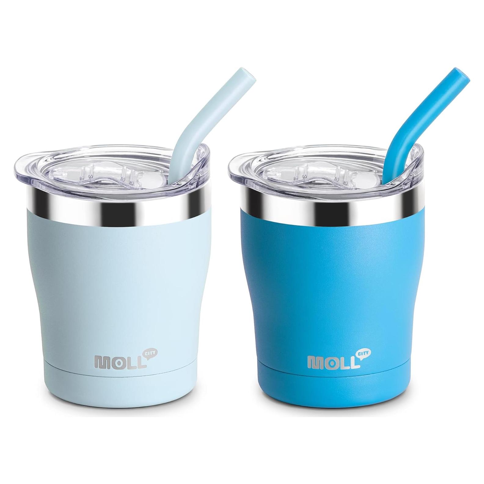 Vasos para Niños Mollcity 2 Paquete 266ml Acero Inoxidable