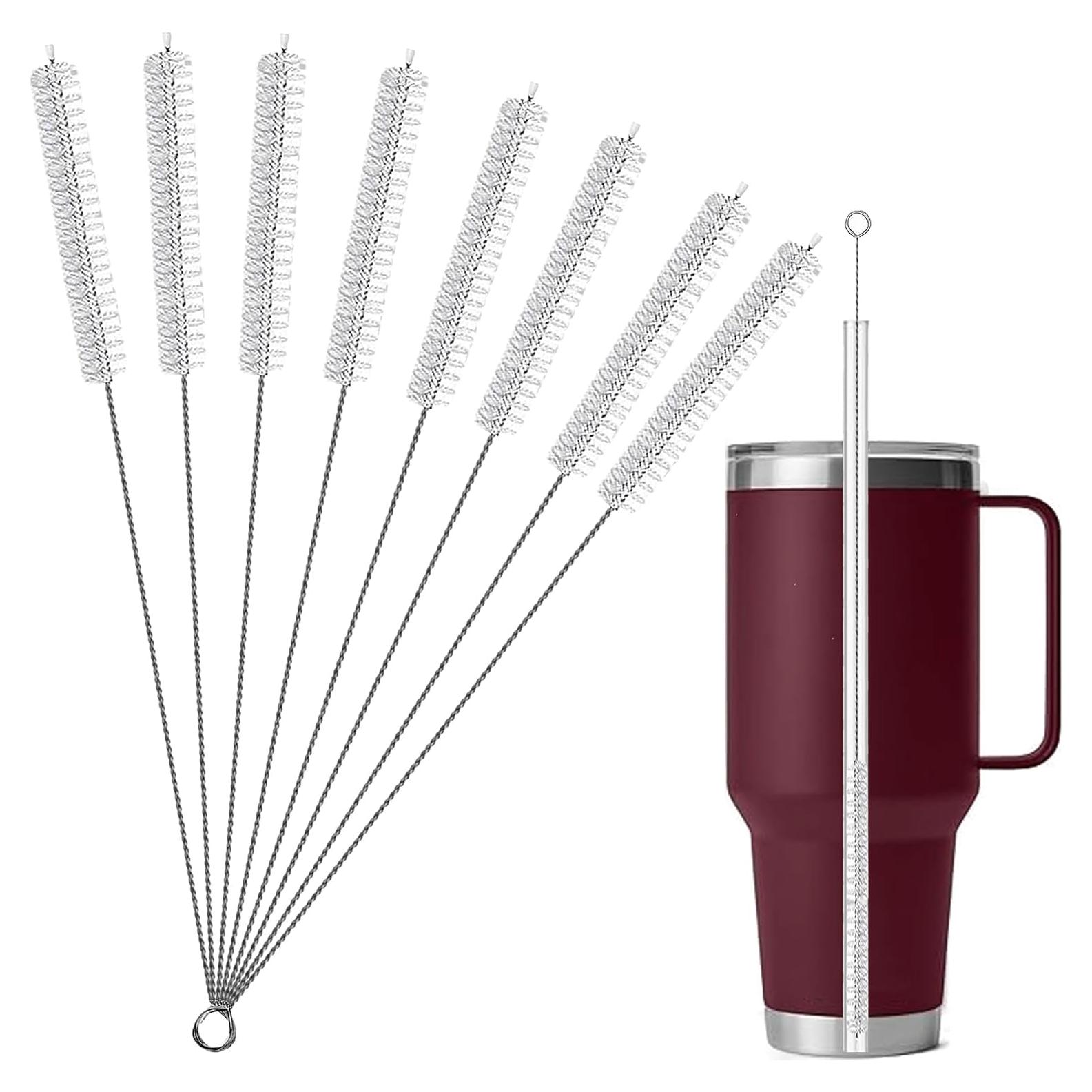 Cepillo Limpiador de Pajitas CIDYAUST 8 Piezas Acero Inoxidable