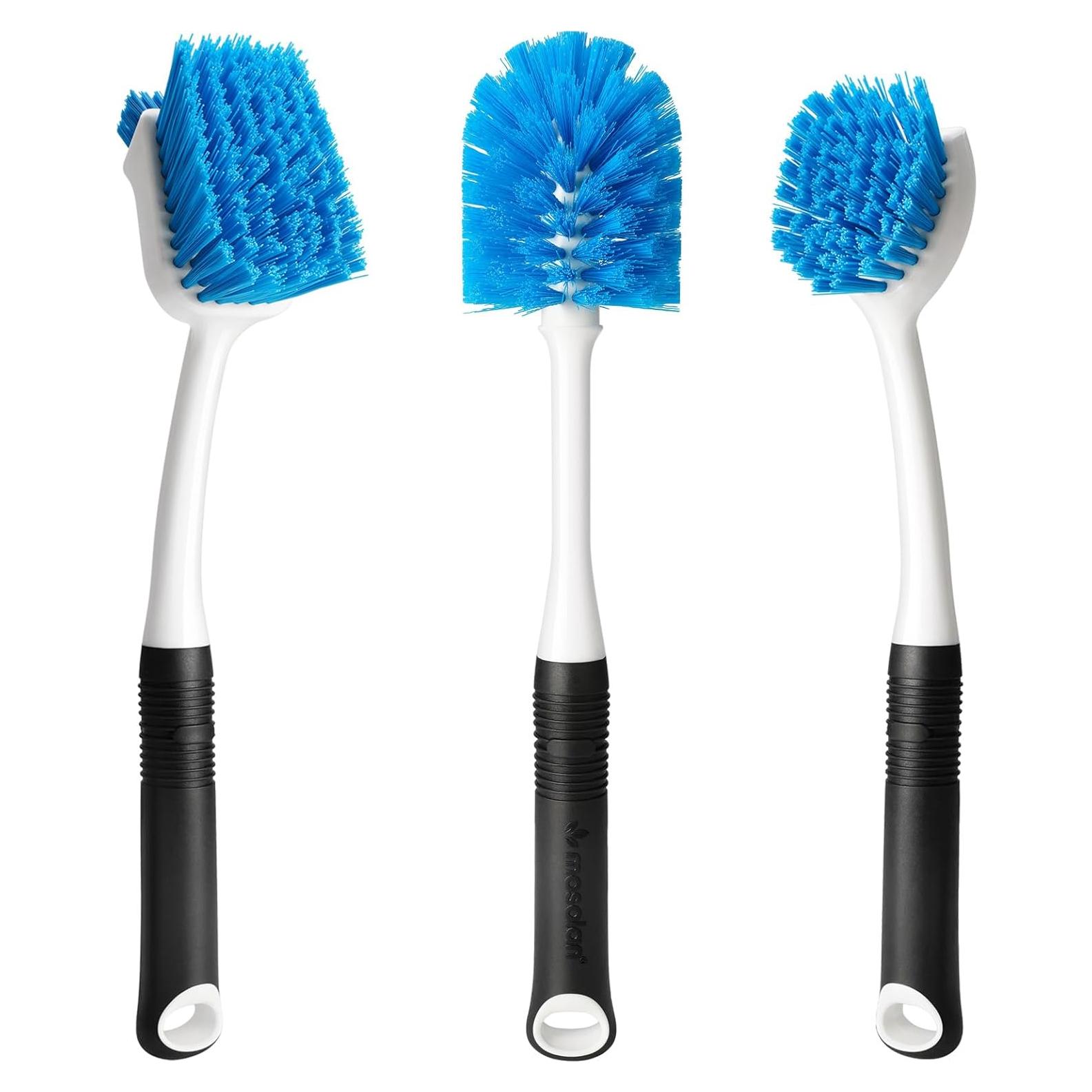 Kit de Cepillos de Limpieza MOSOLAN para Botellas y Platos - 3 Piezas