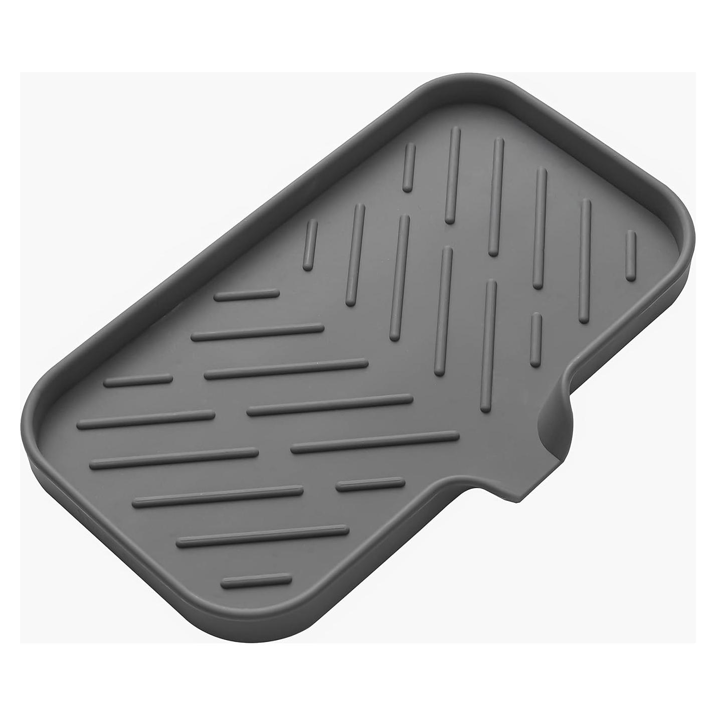 Plato de Jabón de Silicona MicoYang con Drenaje 24.4x13.5cm Gris