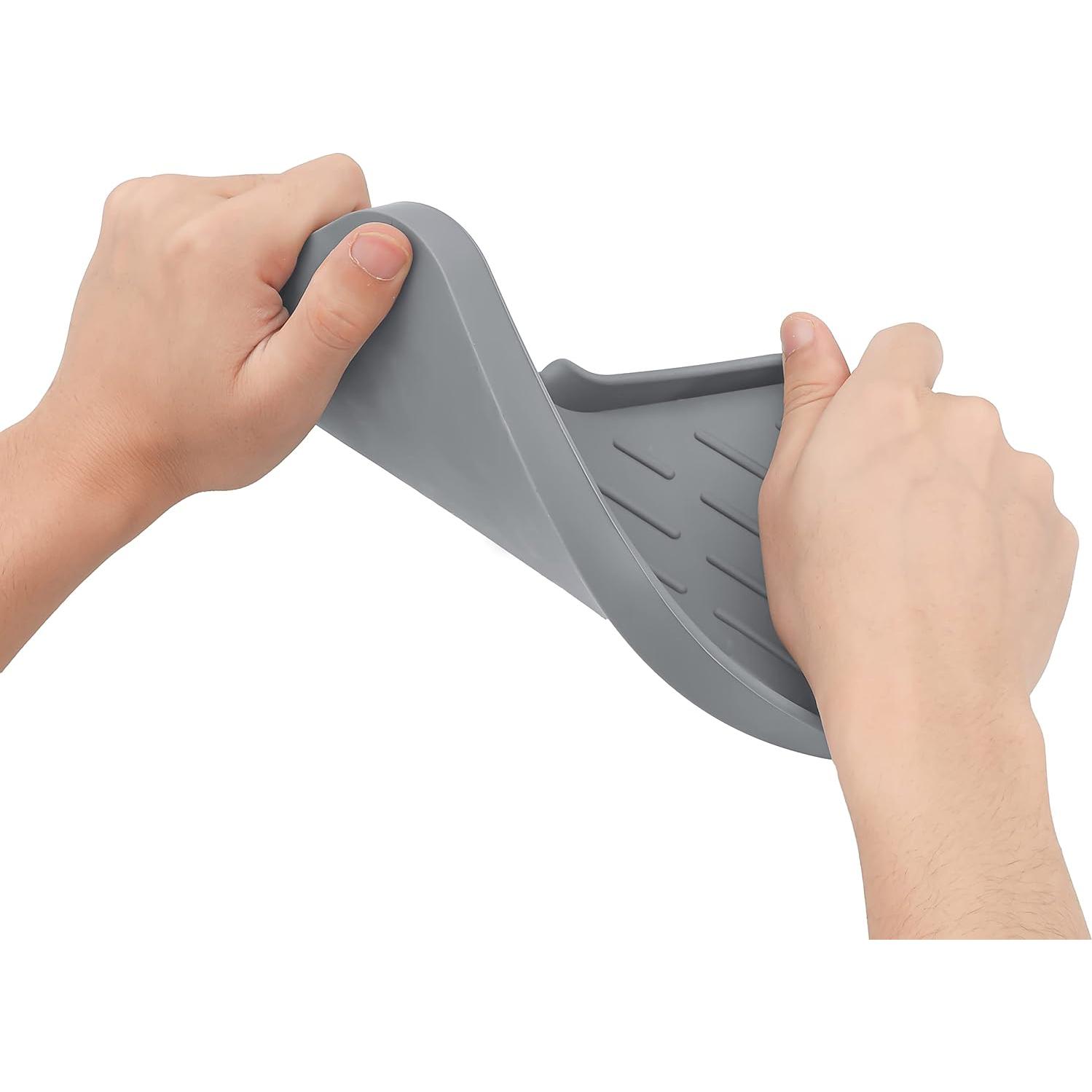 Plato de Jabón de Silicona MicoYang con Drenaje 24.4x13.5cm Gris