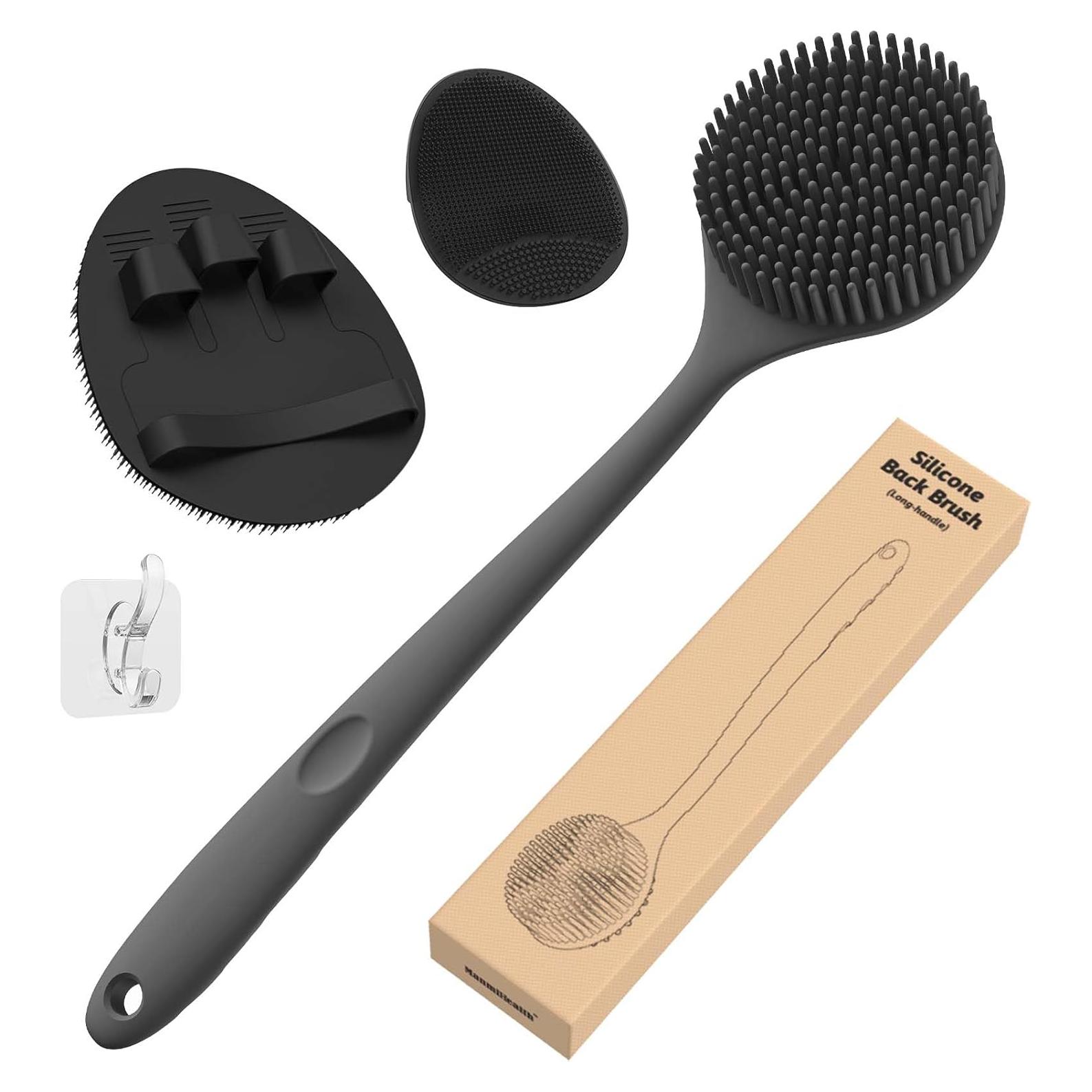 Set de Exfoliadores de Silicona Manmihealth - 3 Piezas Negro