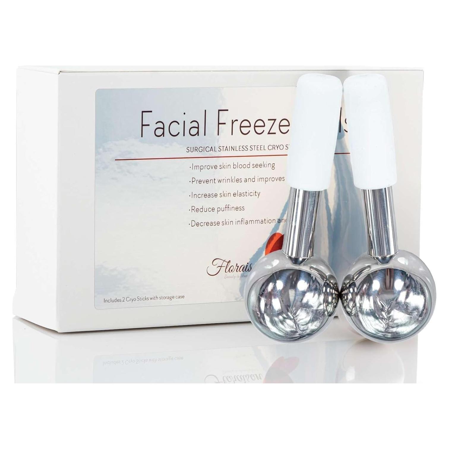 Bastones Cryo Floraison de Acero Inoxidable para Facial y Cuerpo