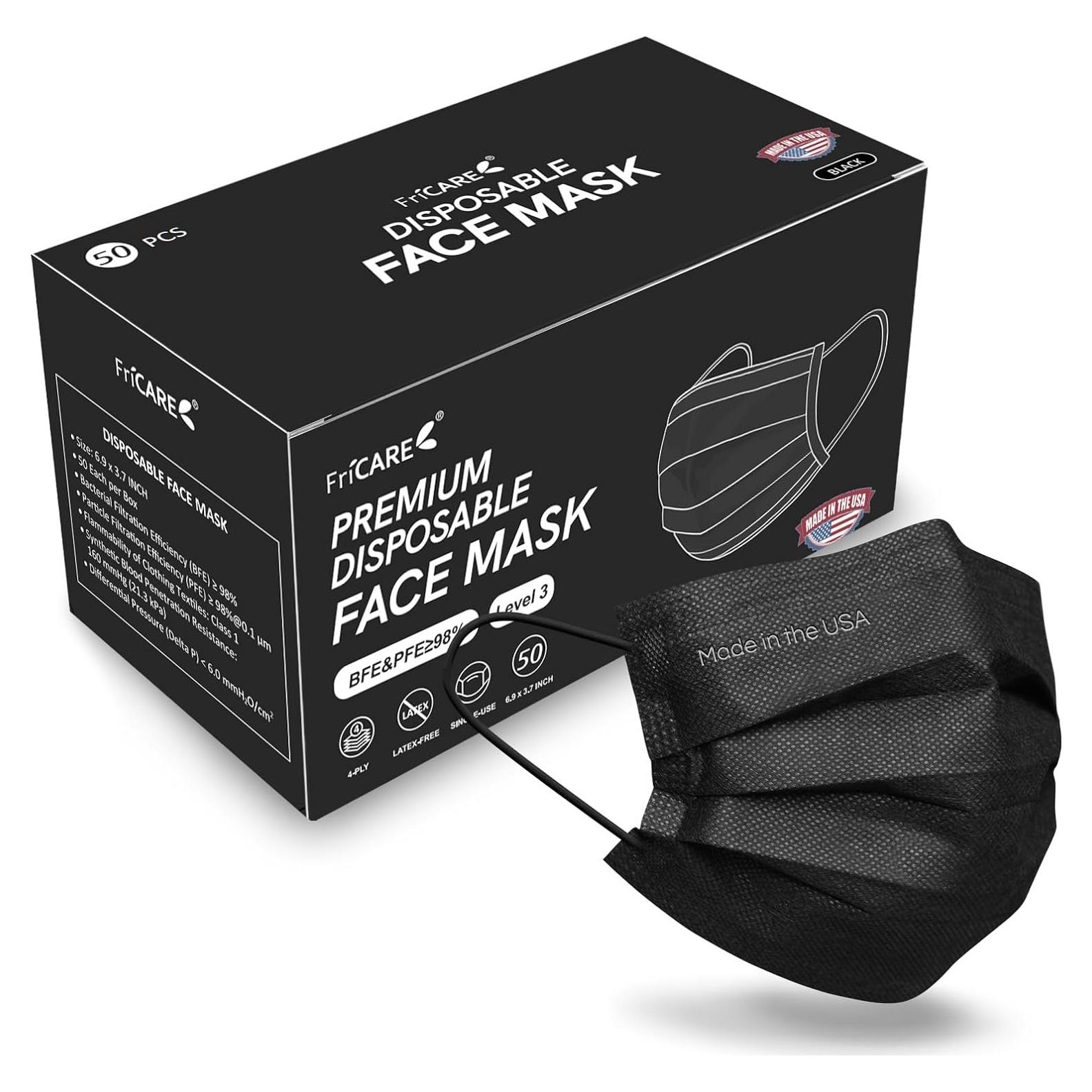 Mascarillas desechables EcoGuard 4 capas grado médico 50 unidades