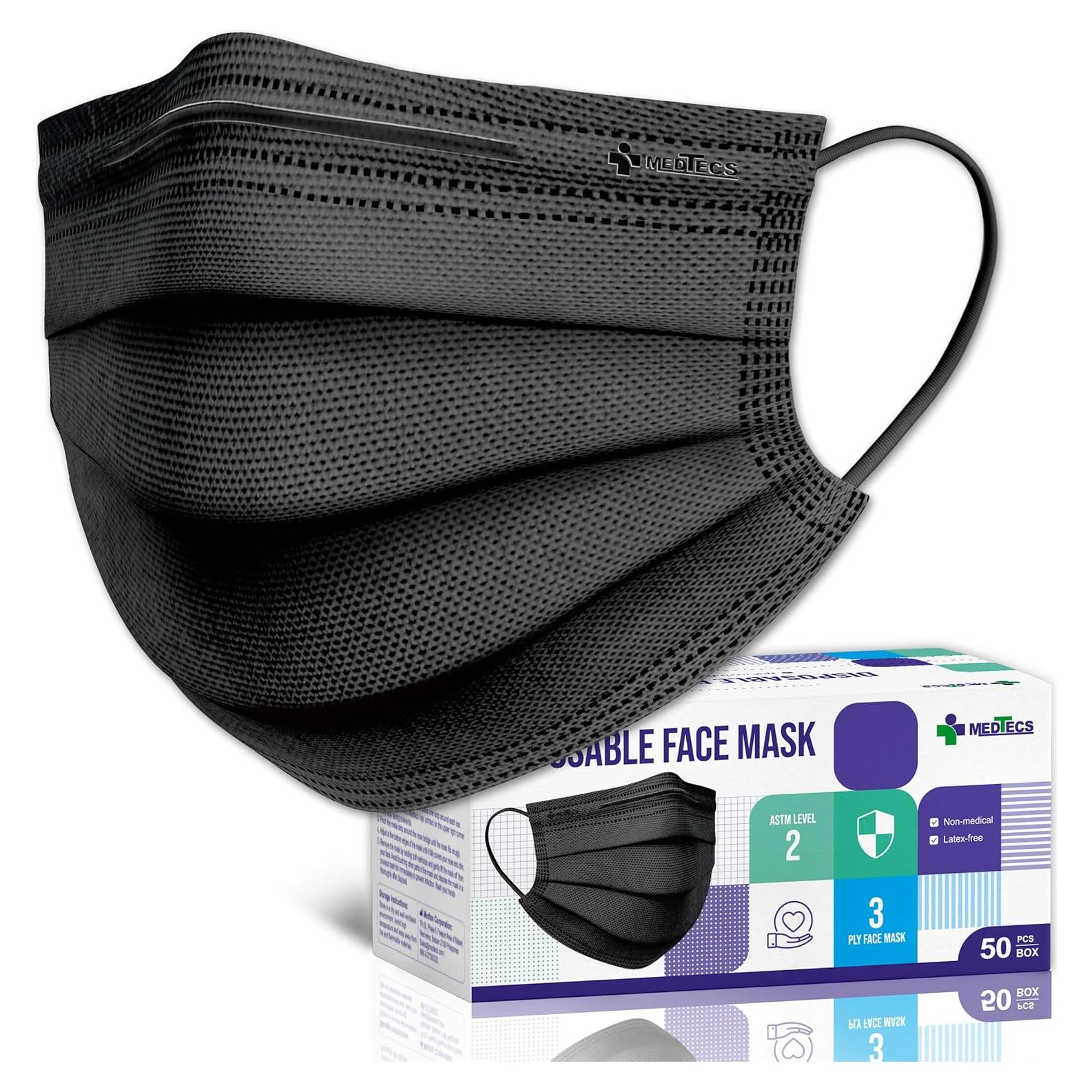 Mascarilla Desechable Medtecs 50 Pcs - 3 Capas Adulto - ASTM Nivel 1