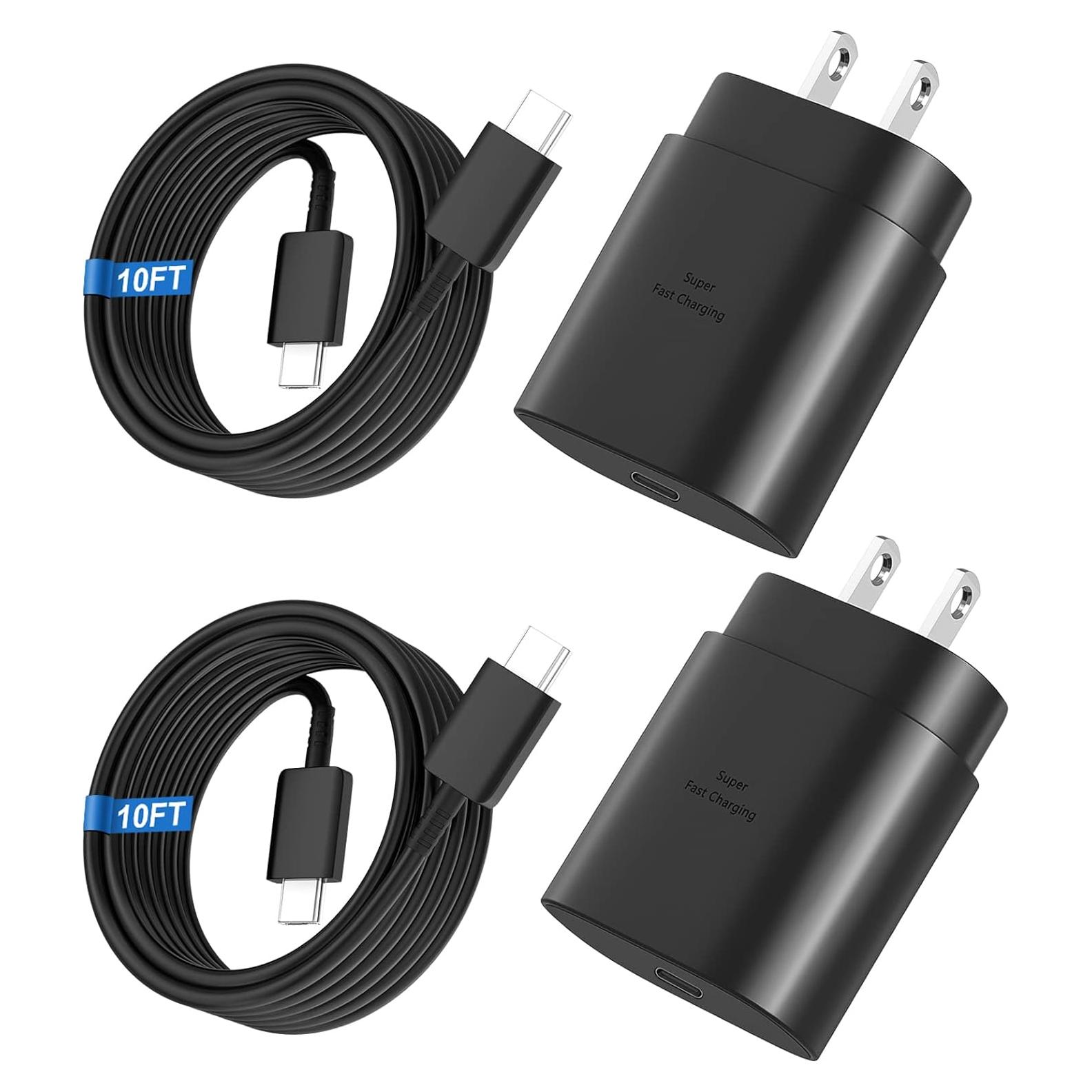 Cargador Rápido USB C 25W Vilive con Cable 10FT para Samsung