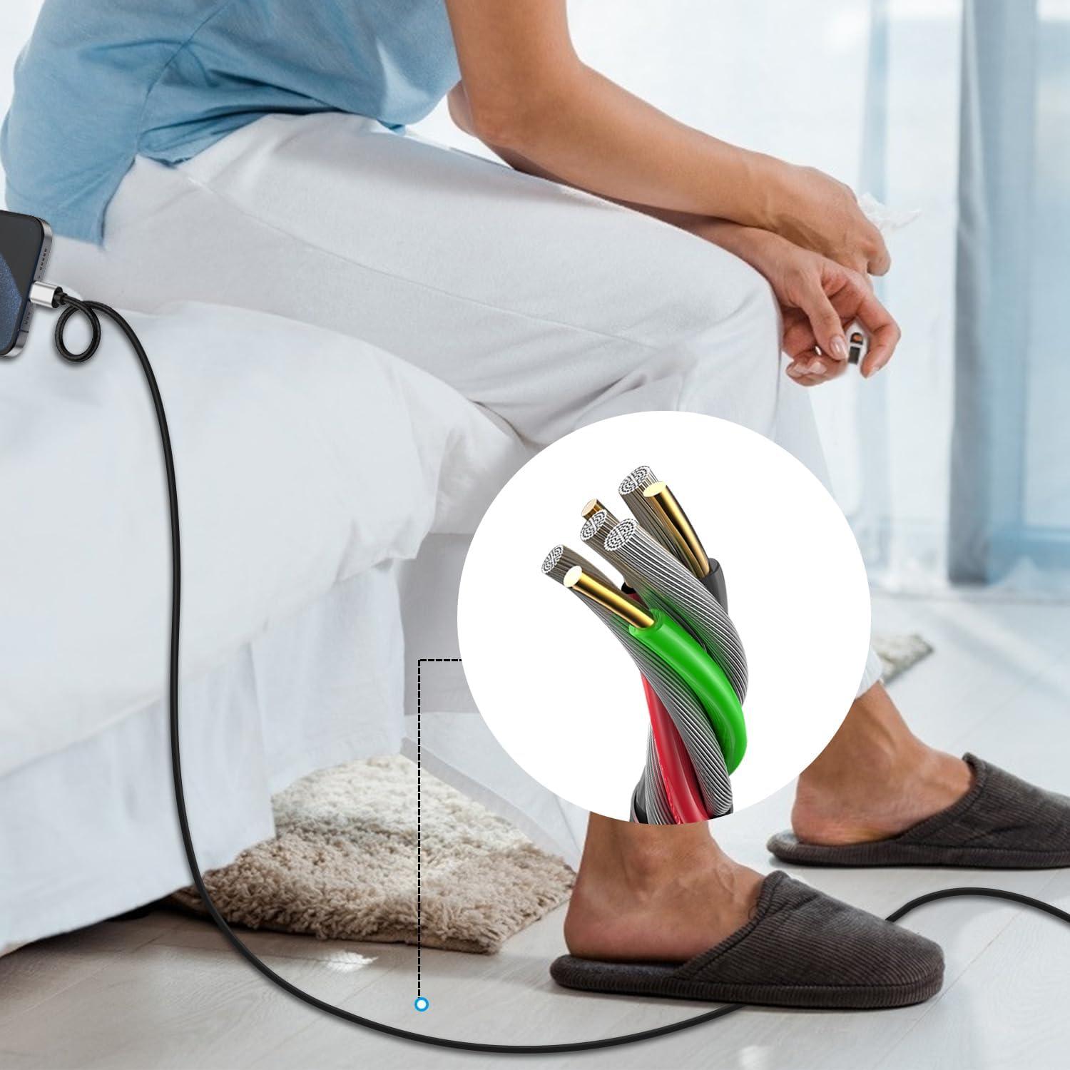 Cable USB Tipo C 3m CyvenSmart Carga Rápida 3A 2 Paquete