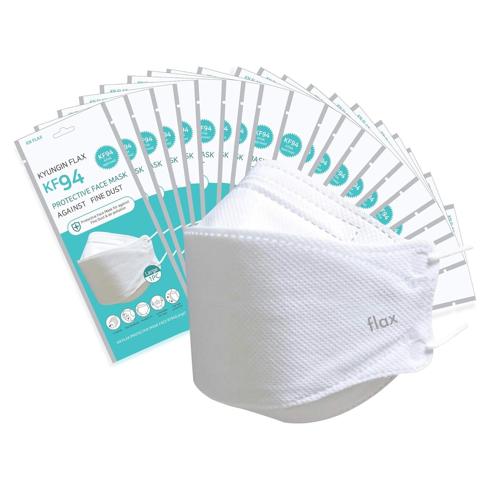 Mascarilla KF-94 Premium Blanca - 20 Paquetes - Hecho en Corea