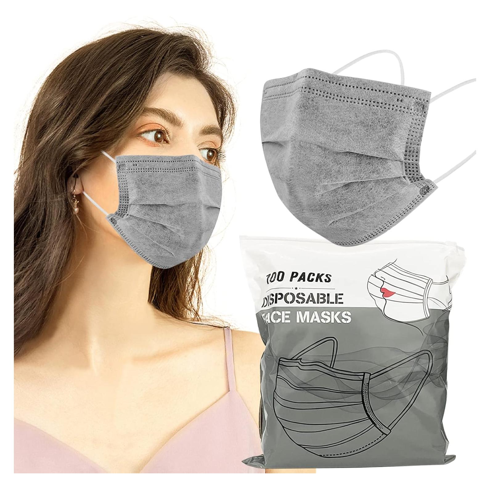 Mascarillas Desechables Wecolor 100 Pcs 3 Capas Gris