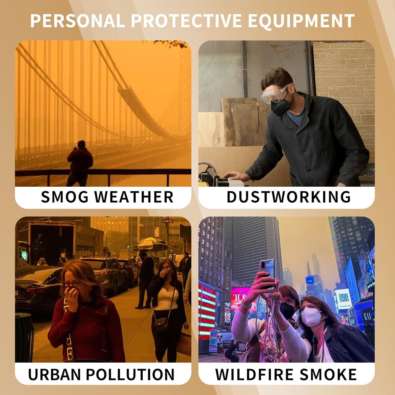 Mascarilla KN95 Desechable FACEMOON - Paquete de 100 Unidades 5 Capas