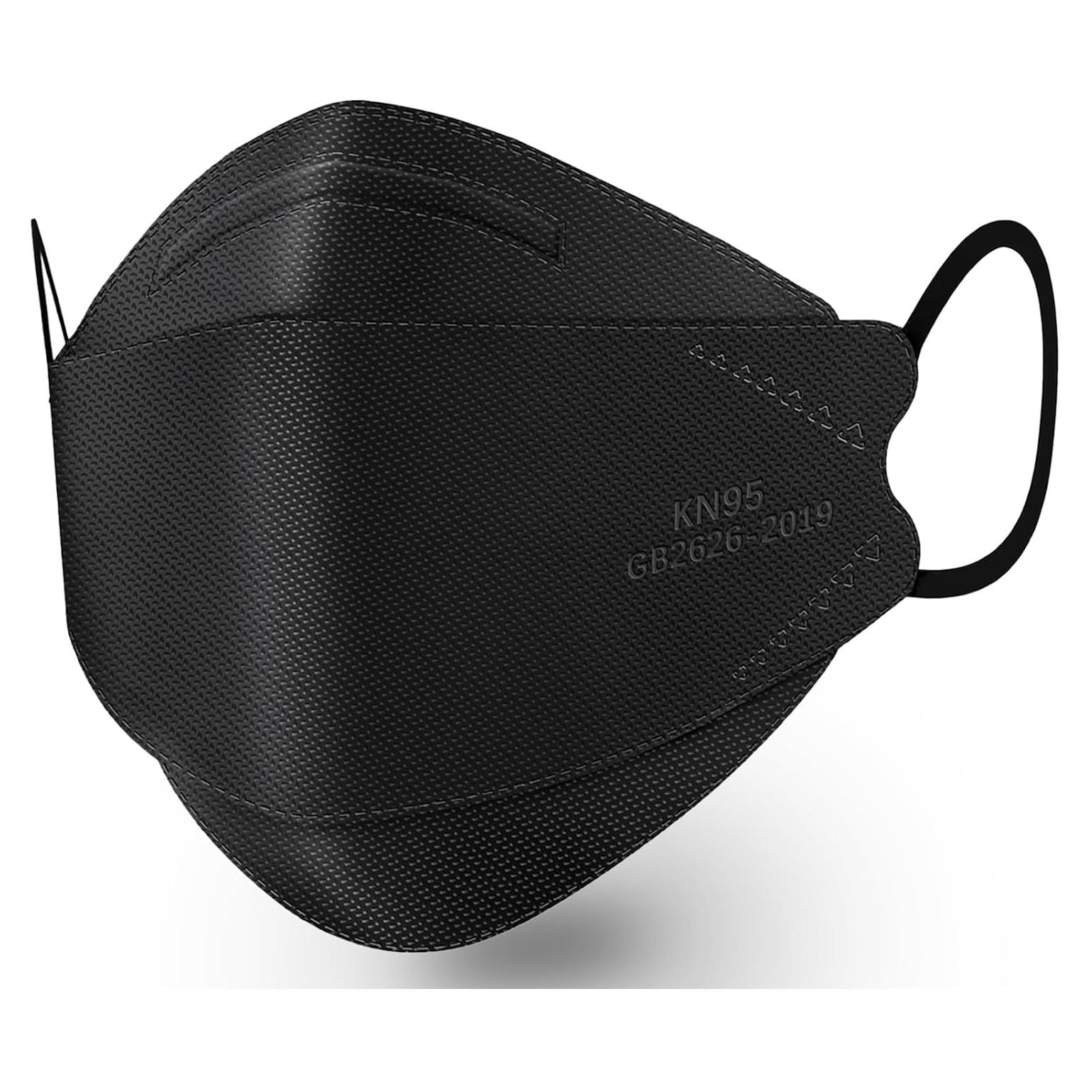 Mascarillas desechables KN95 AKGK 50 unidades negras 5 capas