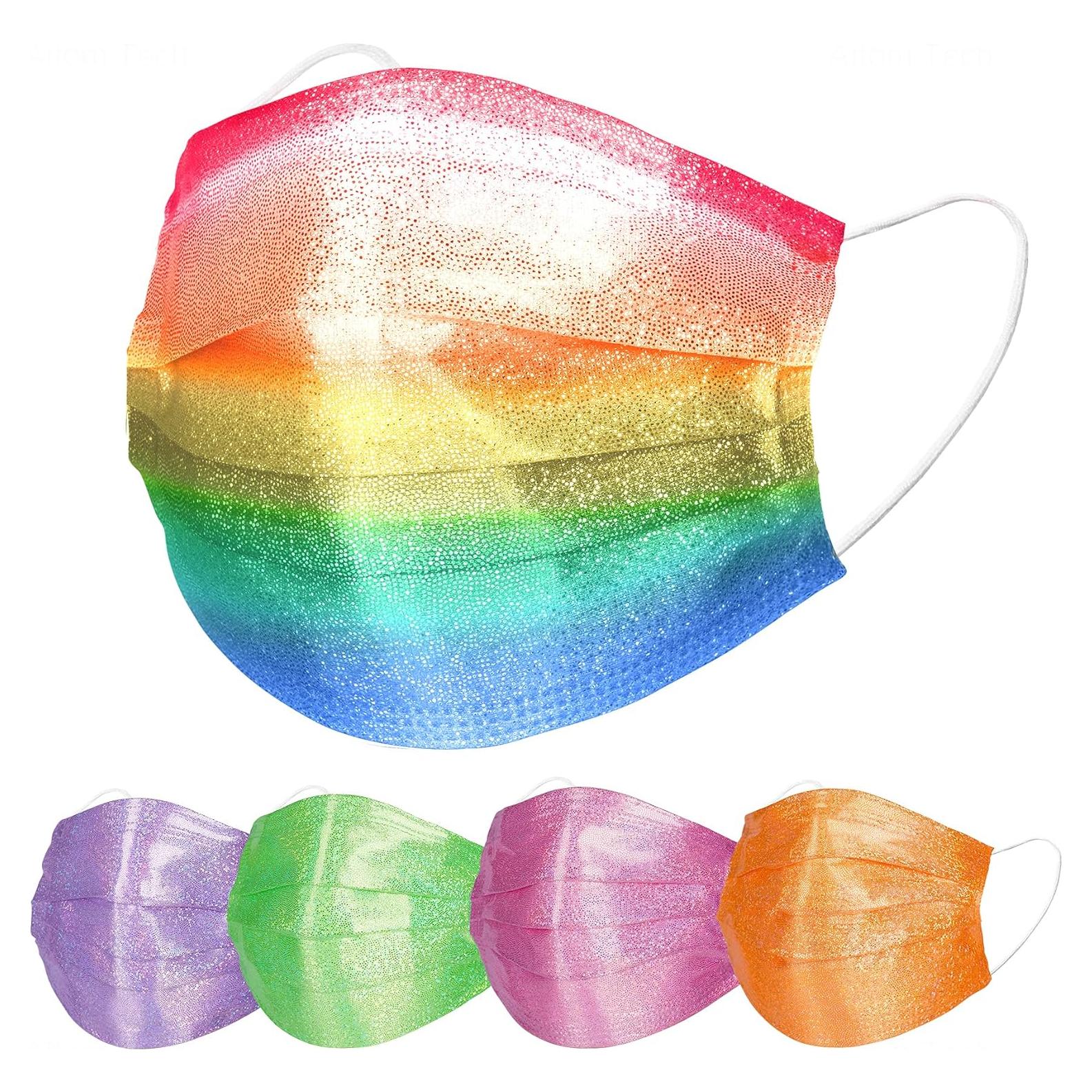 Mascarillas Desechables NiHealth 50PCS 3 Capas Iridiscentes