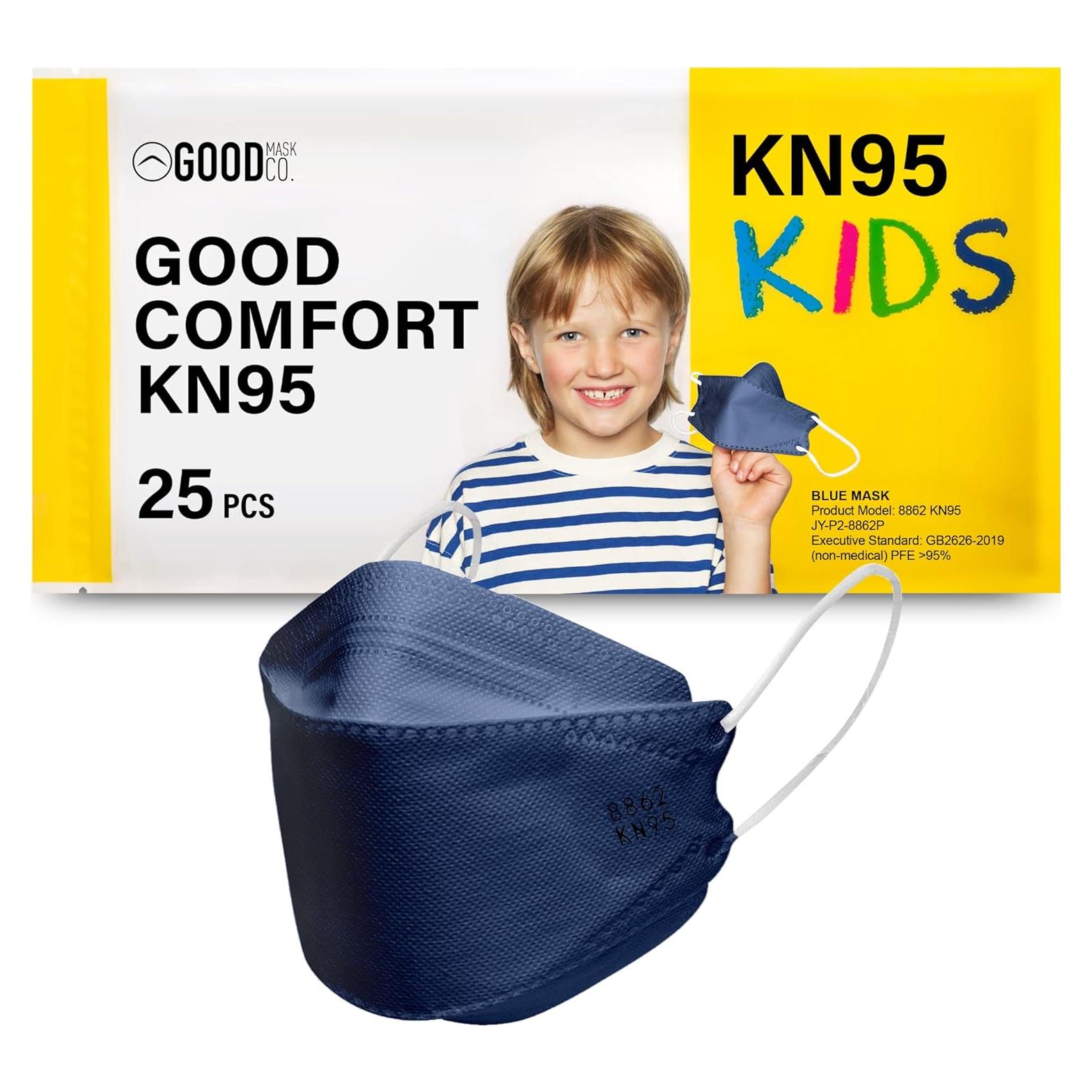 Mascarillas KN95 Desechables Good Mask Co. Azul 25 Unidades