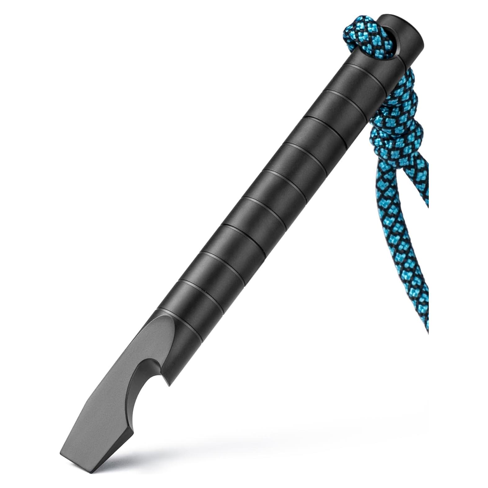 TISUR Multiherramienta de Titanio EDC 6 en 1 Llavero Negro