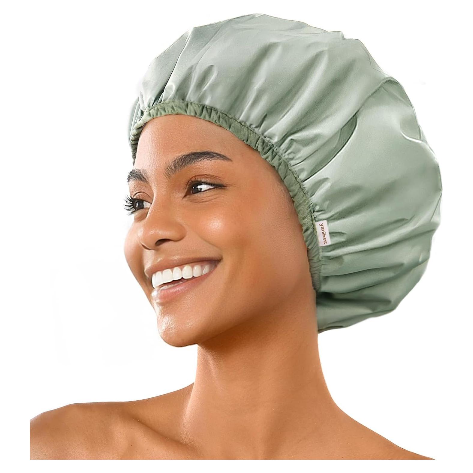 Gorro de Ducha Impermeable Yanibest Reutilizable Verde