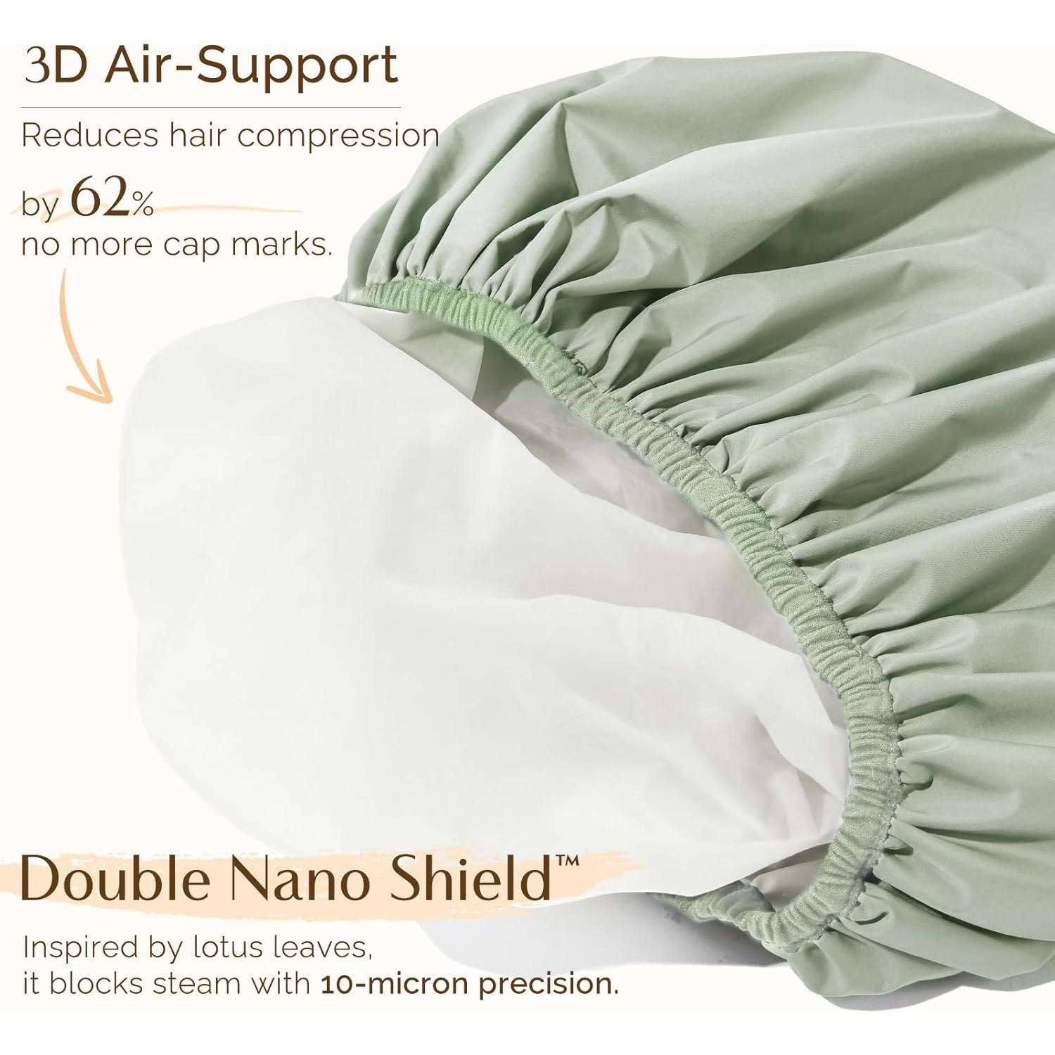 Gorro de Ducha Impermeable Yanibest Reutilizable Verde