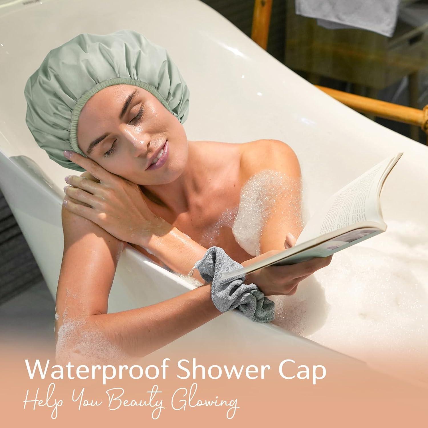 Gorro de Ducha Impermeable Yanibest Reutilizable Verde