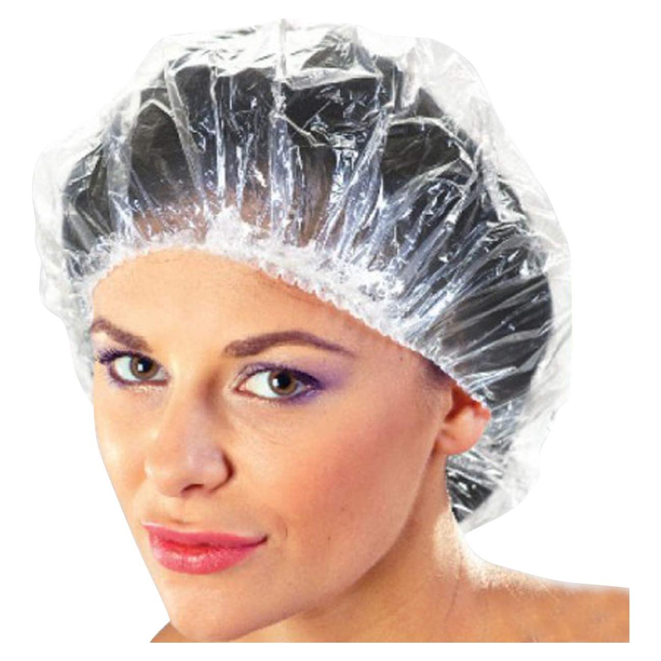 100 Gorras de Ducha Desechables Transparentes Reneebeautytan
