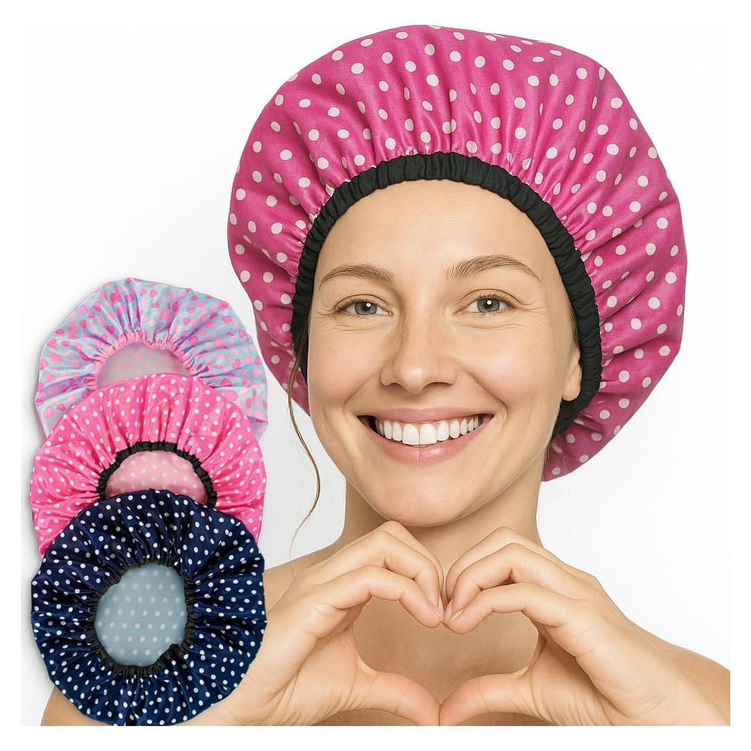Gorros de Ducha Reutilizables UB-STORE 3 Colores para Cabello