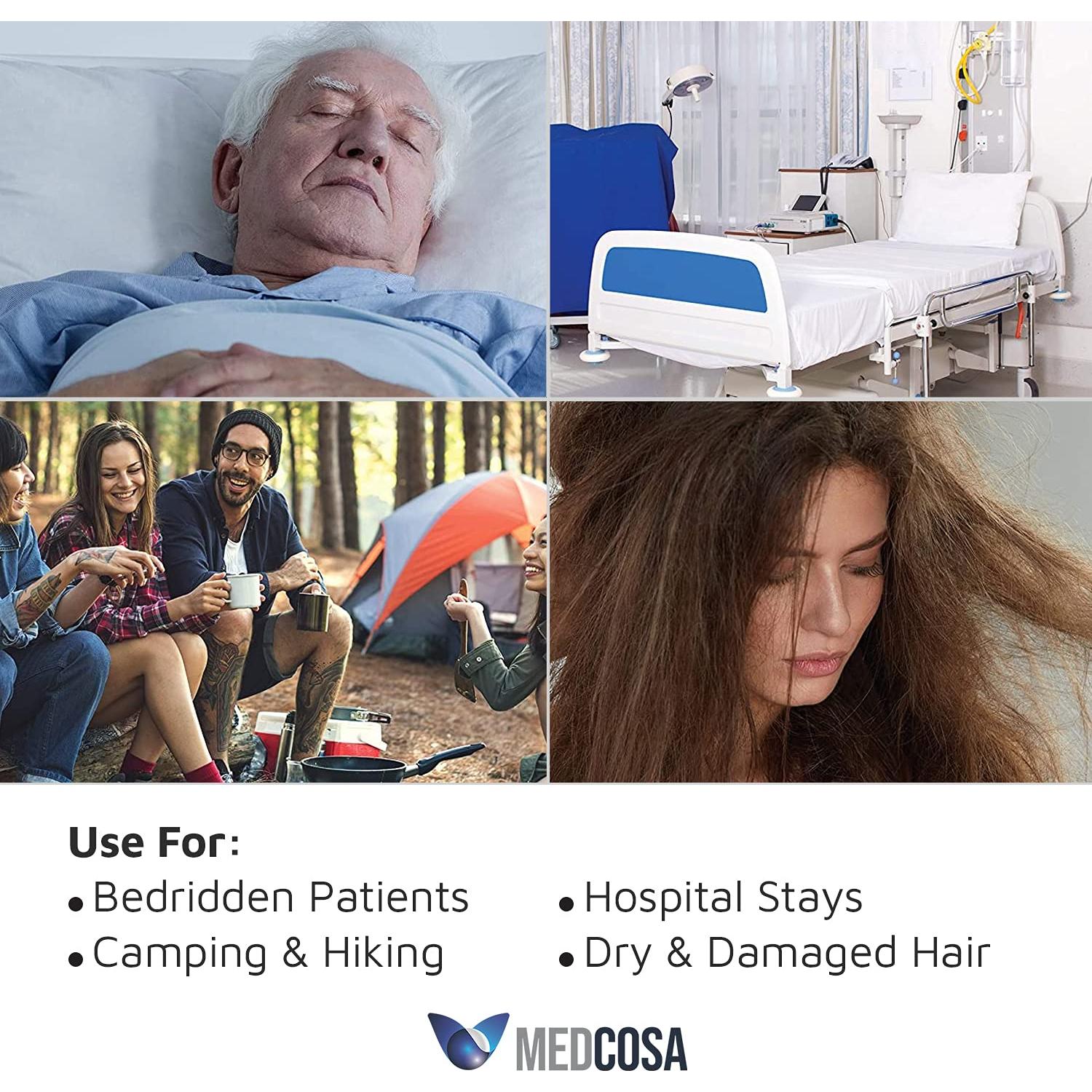 Gorro de Champú Sin Enjuague Medcosa - 5 Unidades con Aloe Vera