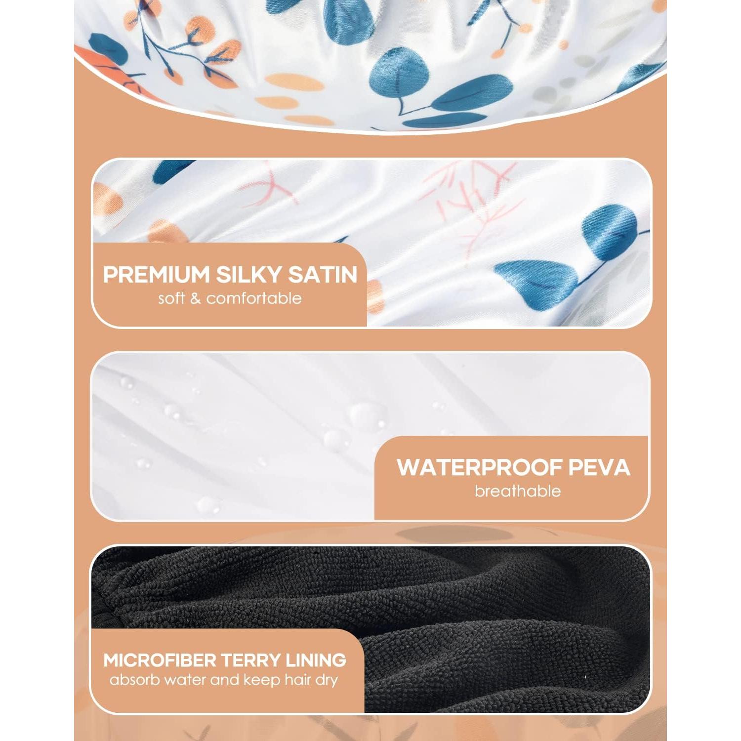 Gorra de Ducha Aquior XL Impermeable de Toalla para Mujeres