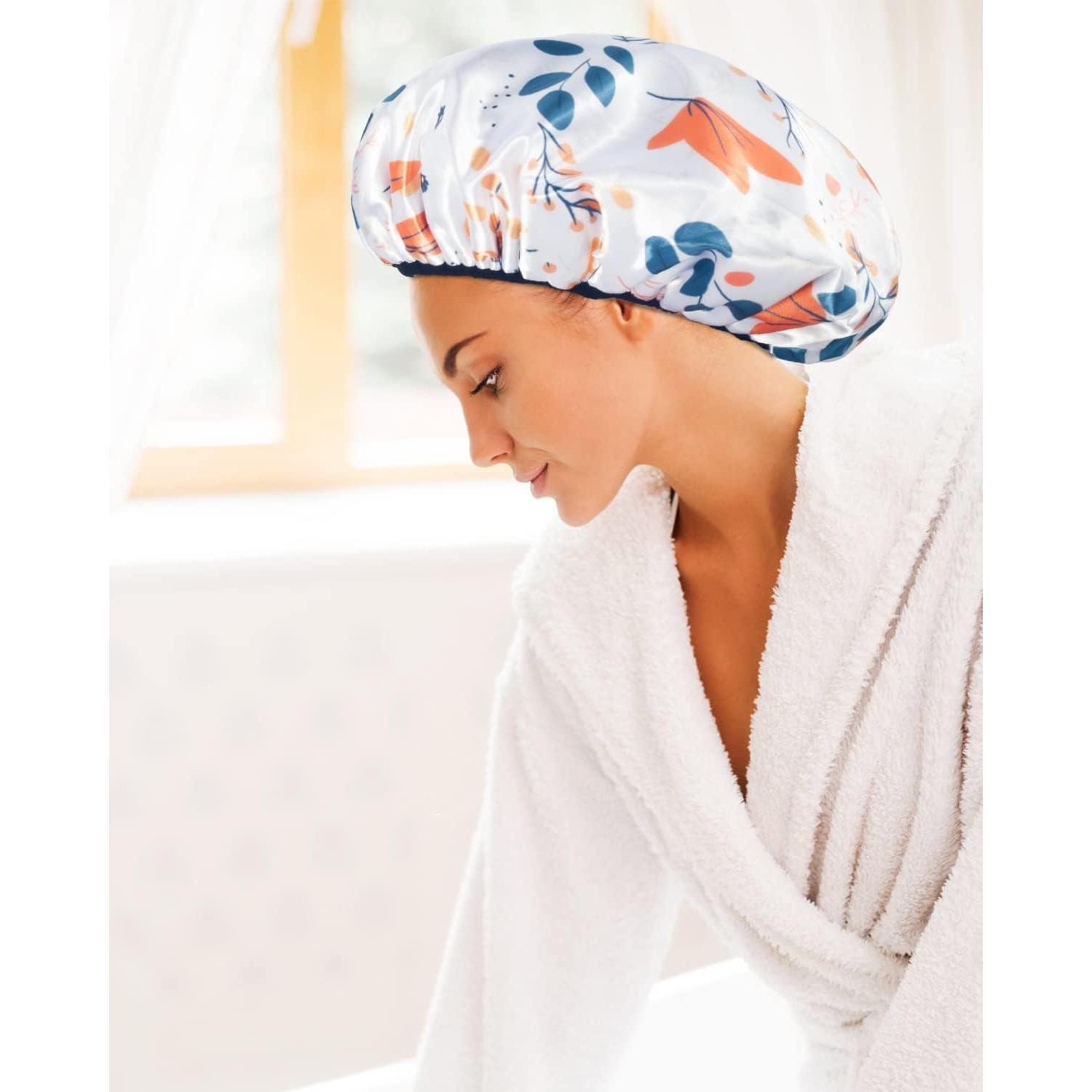 Gorra de Ducha Aquior XL Impermeable de Toalla para Mujeres
