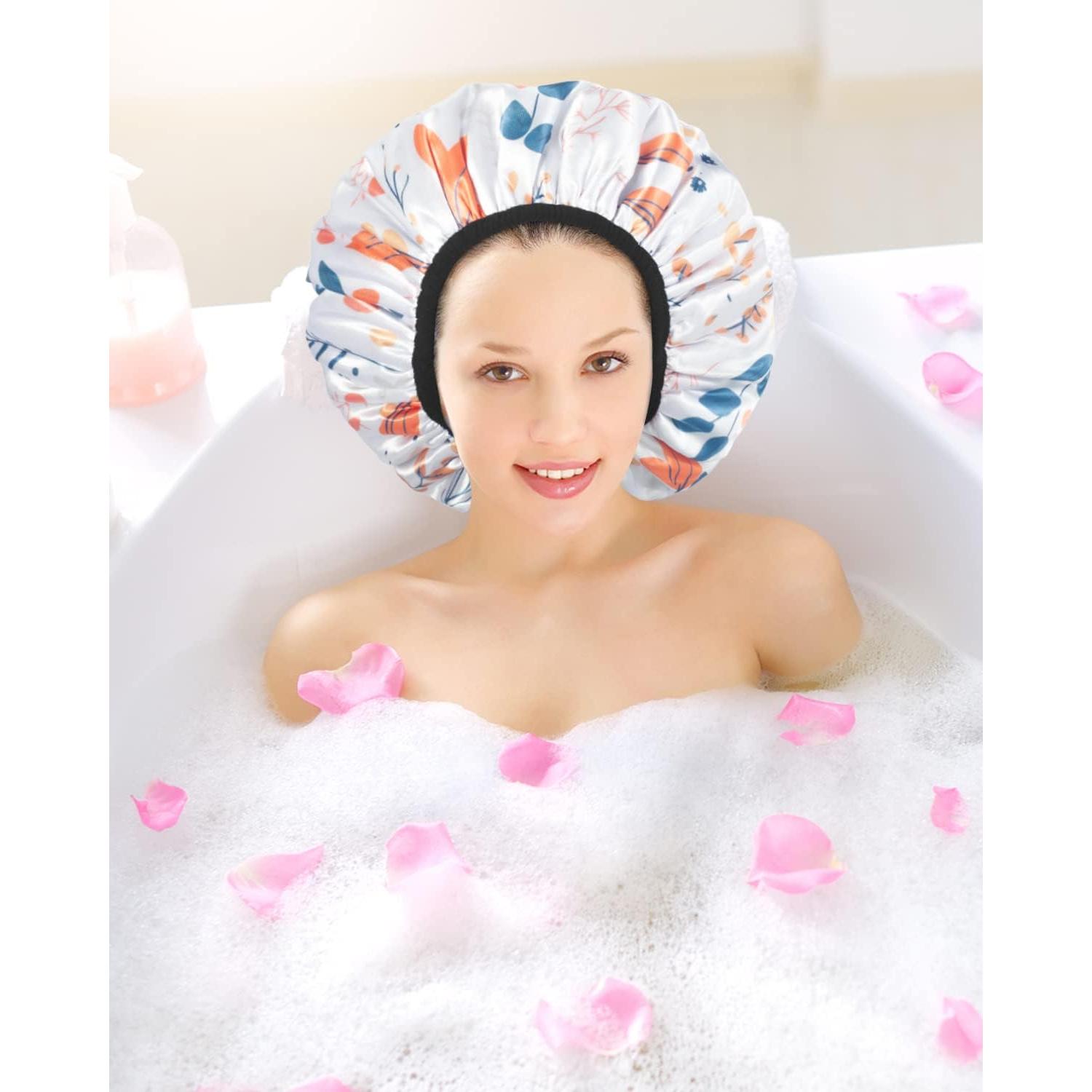 Gorra de Ducha Aquior XL Impermeable de Toalla para Mujeres