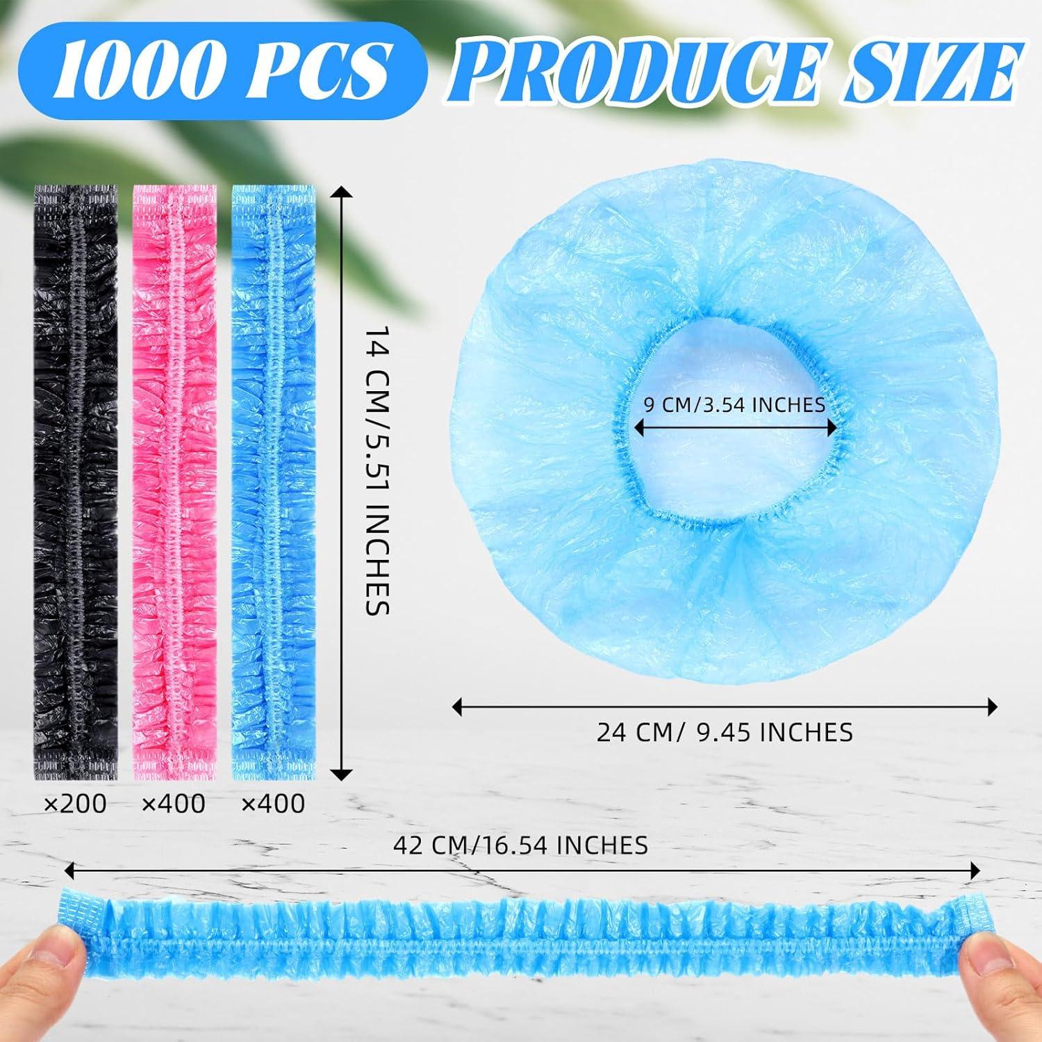 Gorras de Ducha Desechables Leyndo 1000 Pcs Impermeables