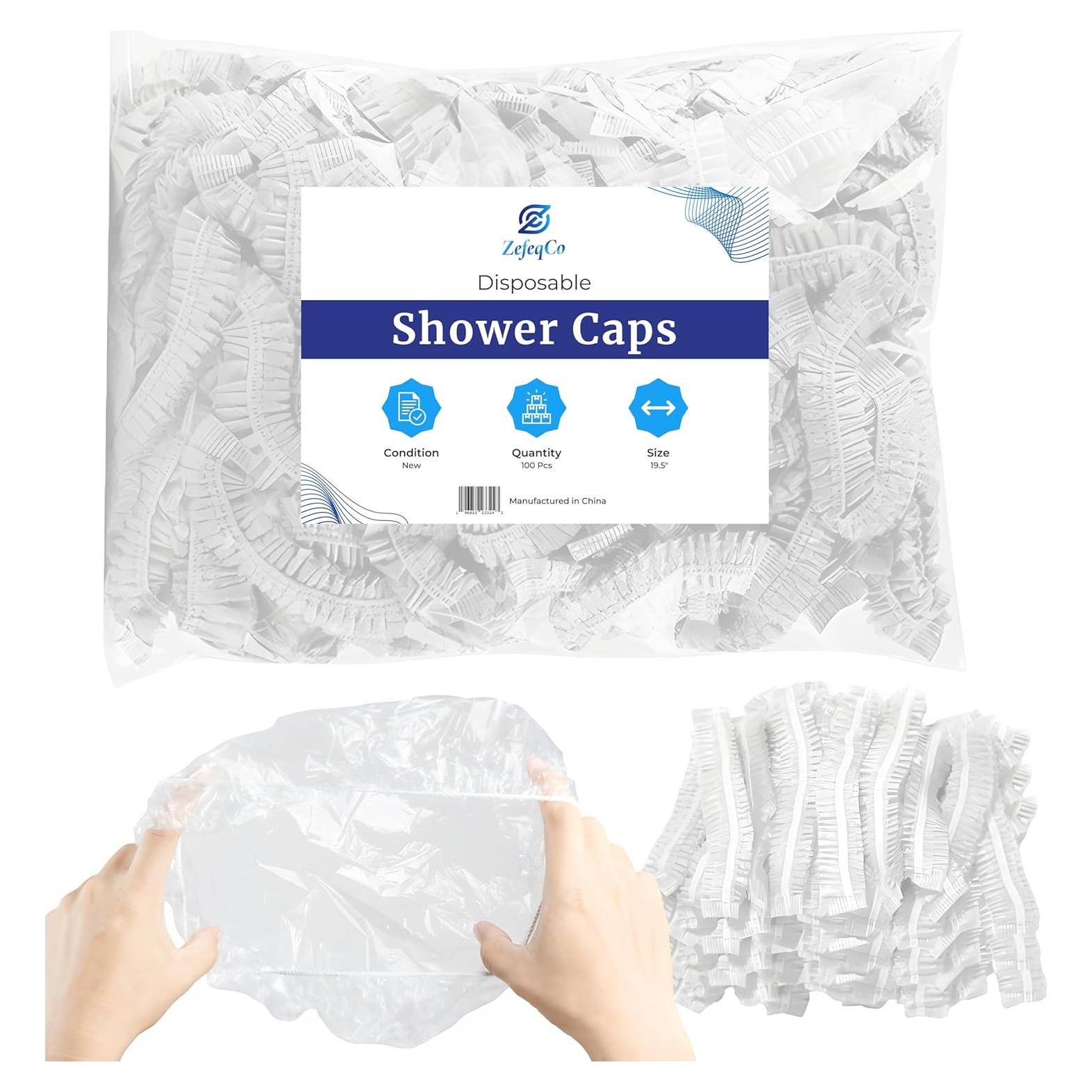 Gorros de Ducha Desechables ZefeqCo - 100 Unidades Impermeables