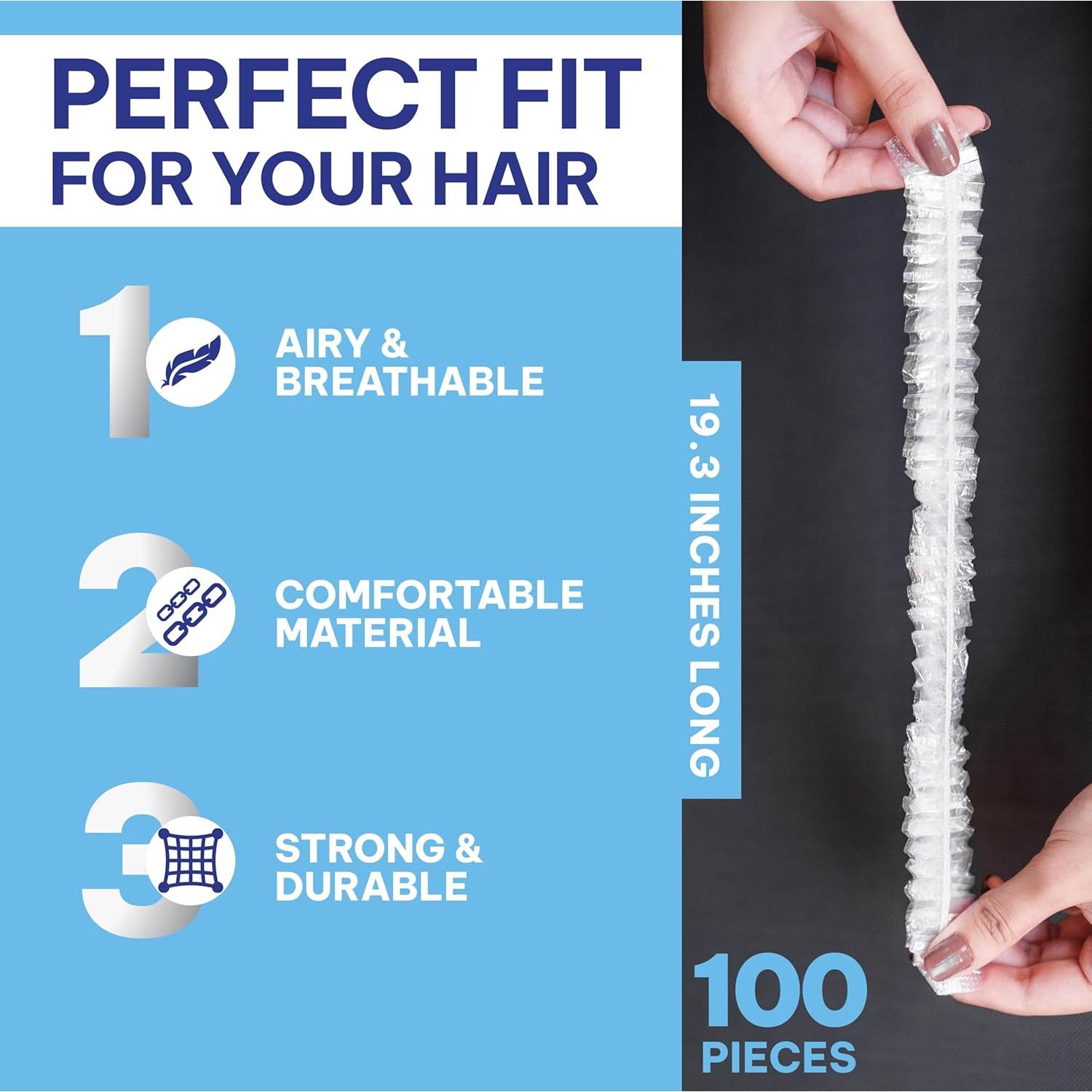 Gorros de Ducha Desechables ZefeqCo - 100 Unidades Impermeables