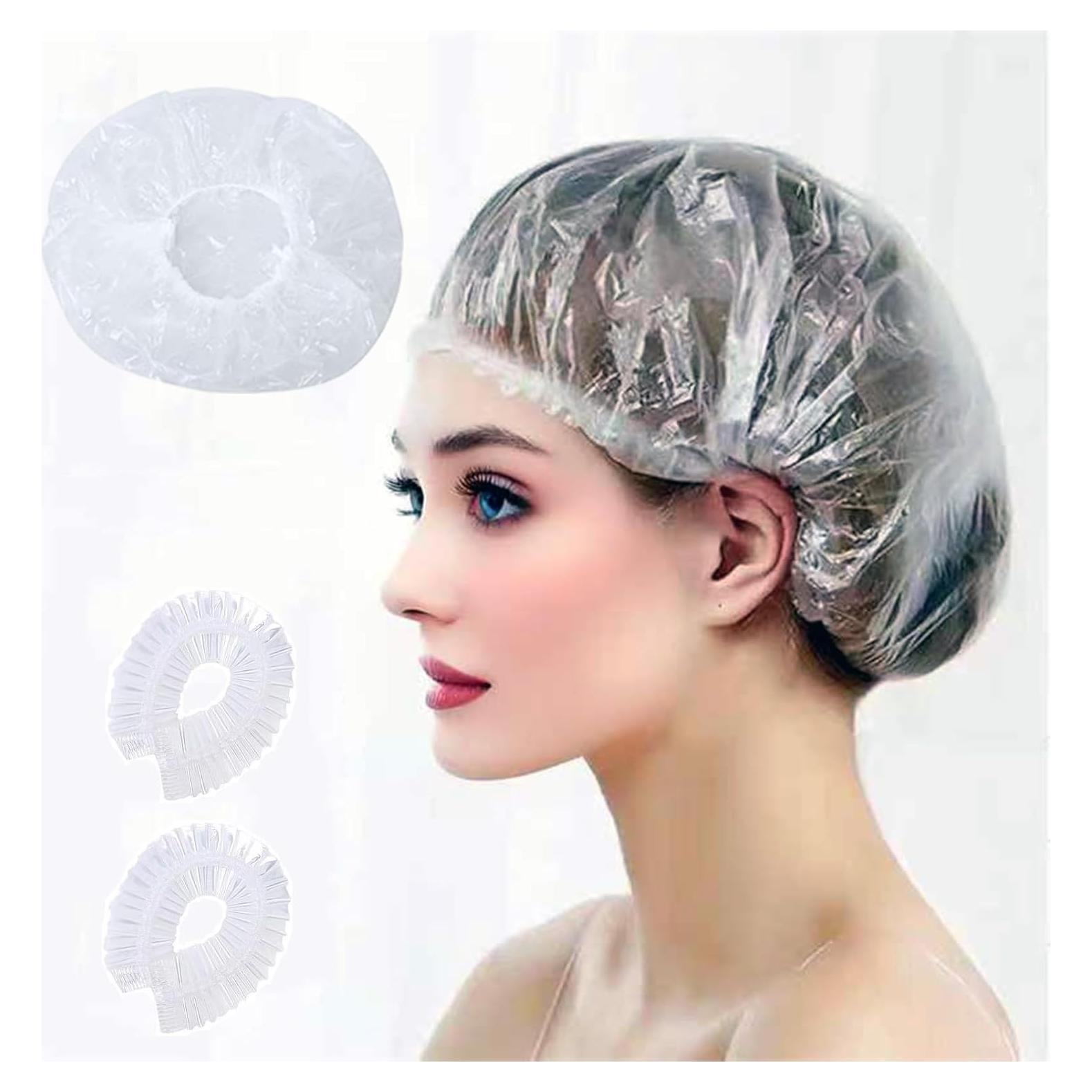 200 Gorras de Ducha Desechables MISSJOJIAY Impermeables 46 cm