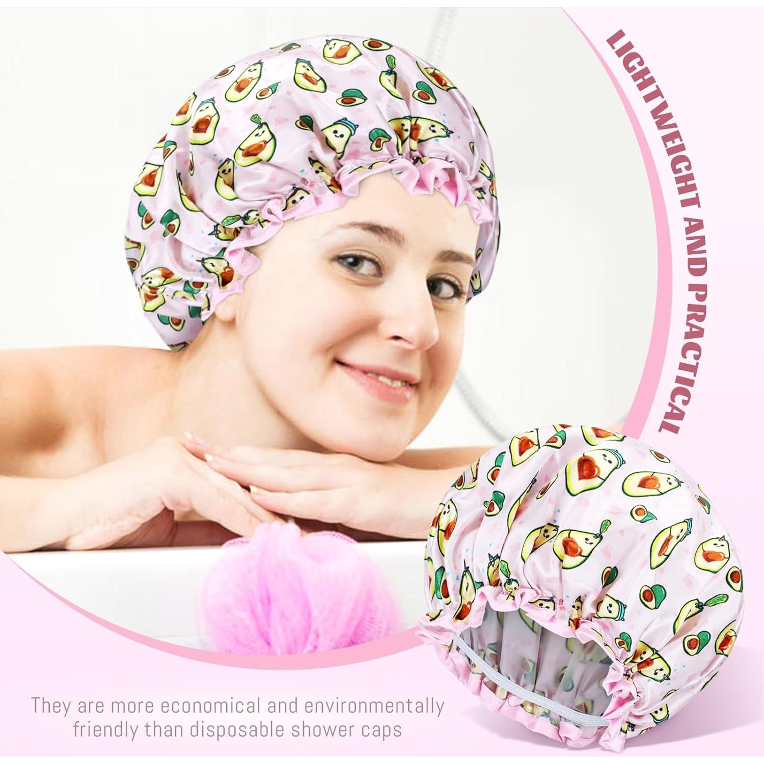 Gorros de Ducha Reutilizables Lawie 4 Pack Satén Impermeable